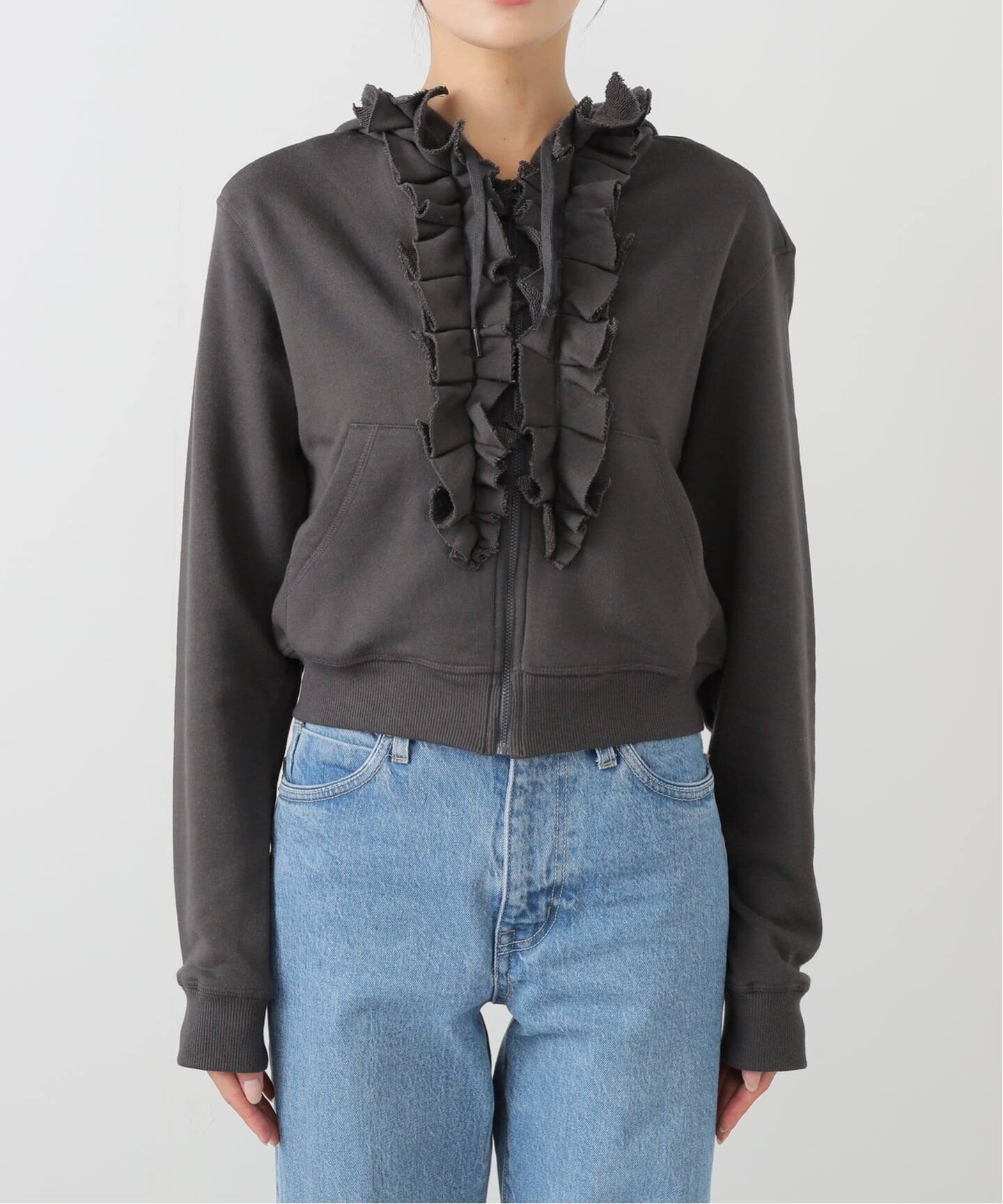 OPEN YY / オープンワイワイ】RUFFLE HOODIE YY253JK002（パーカー