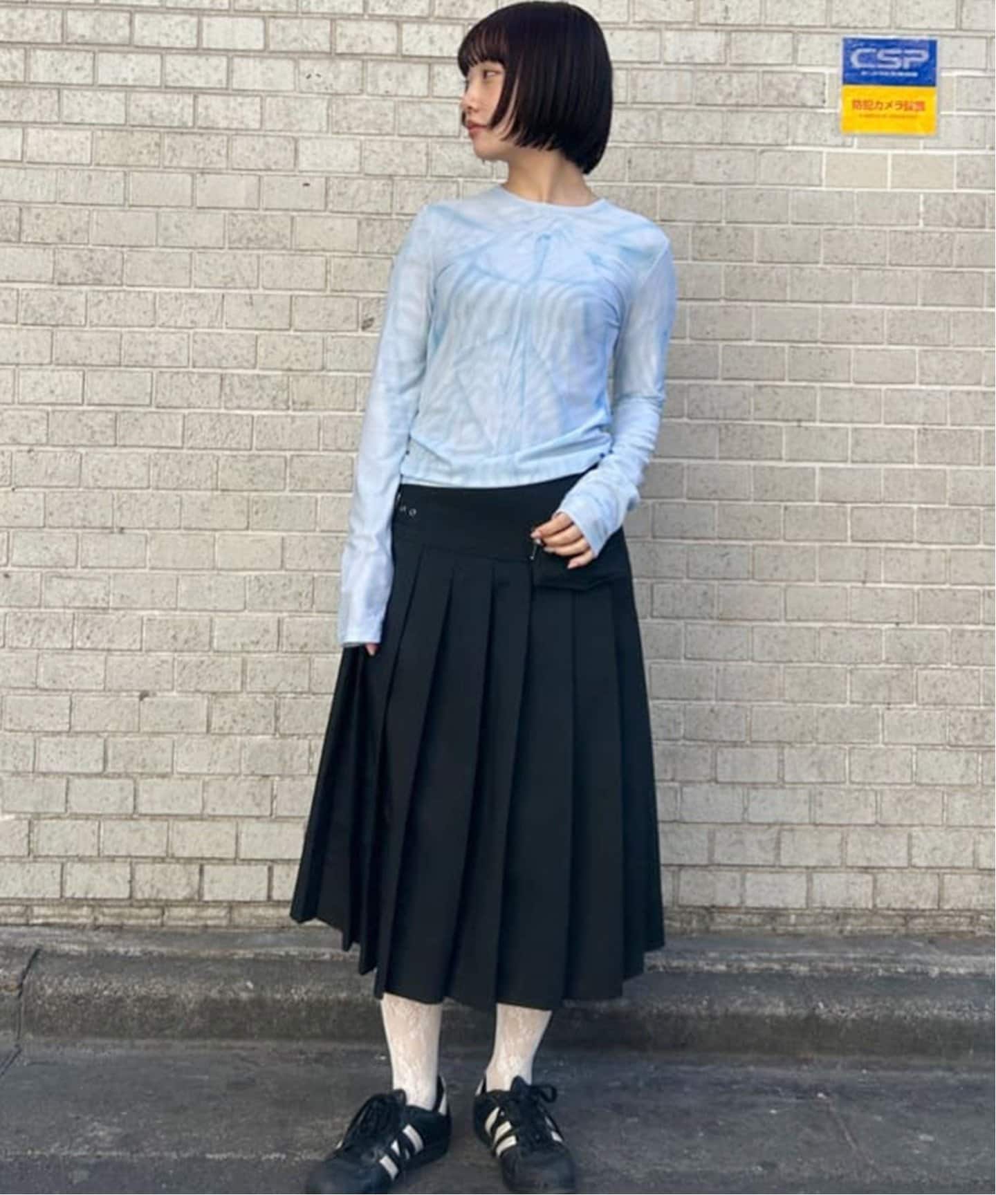 OPEN YY / オープンワイワイ】RIBBON PRINT MESH TOP YY251TS009（T