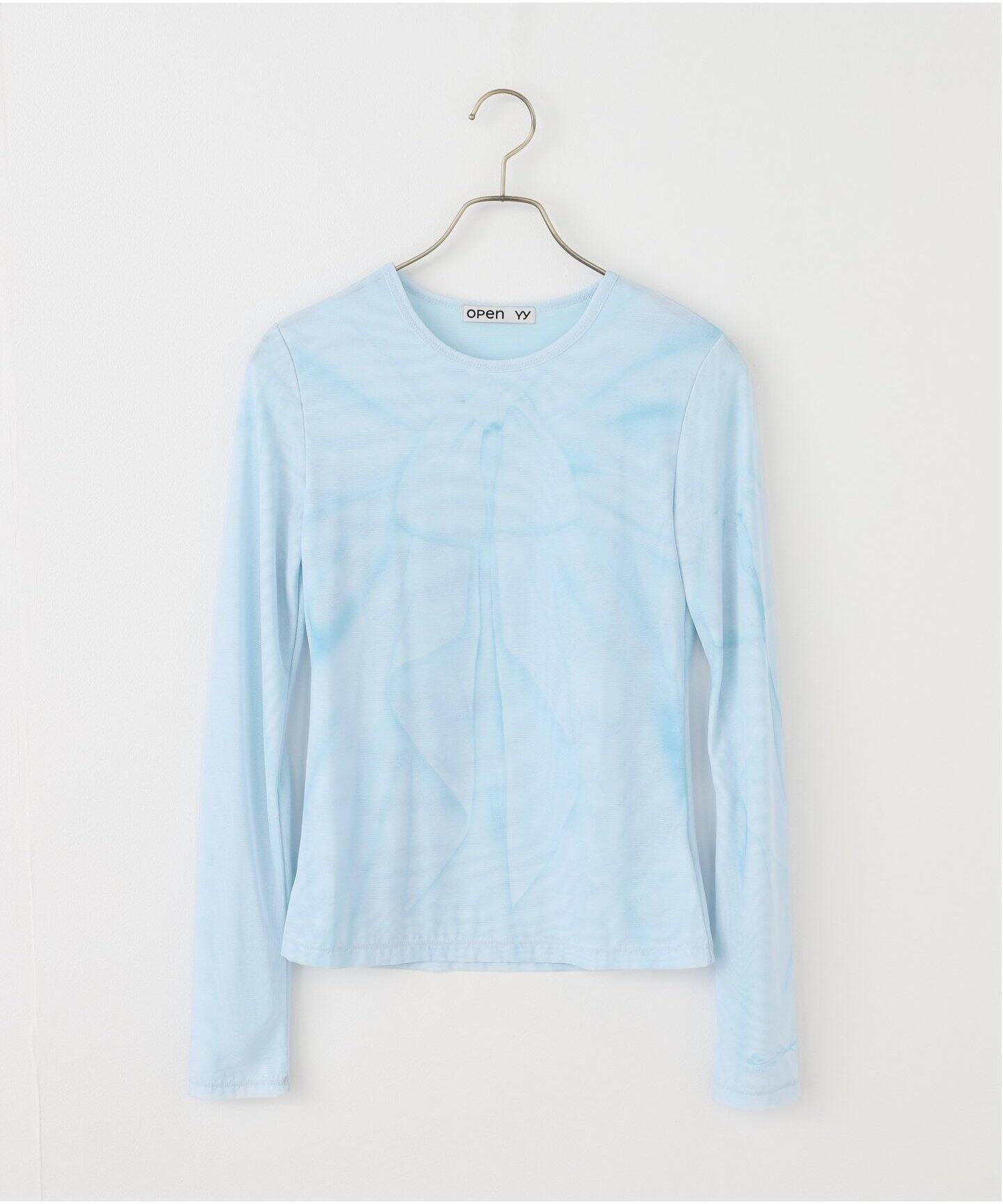 トップス open yy OPEN YY (オープン ワイワイ) SCOOP NECK LOUNGE TOP / GREY