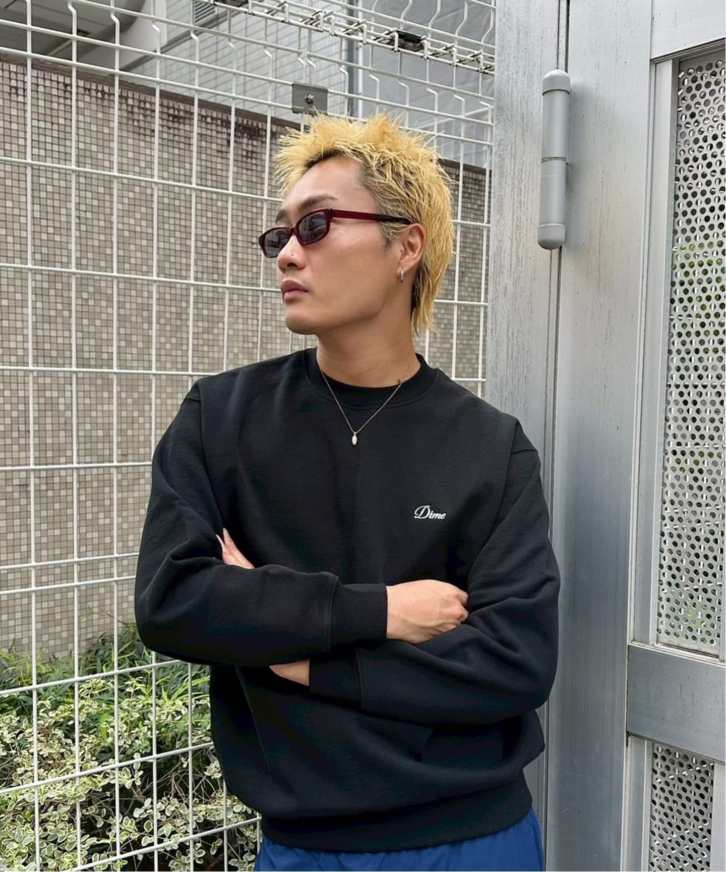 Dime/ダイム】 CURSIVE SMALL LOGO CREWNECK（スウェット）｜Oriens