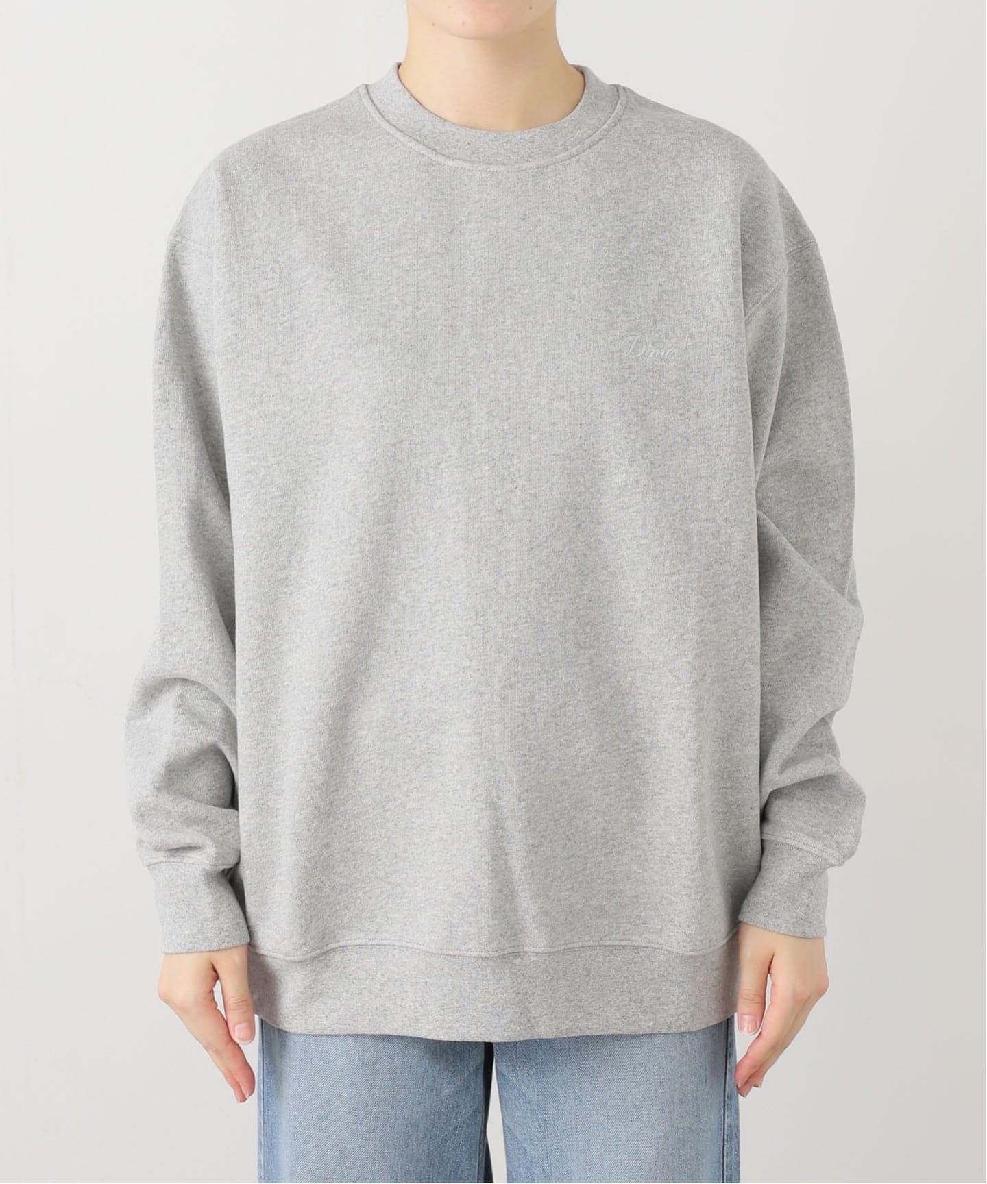 Dime グレー スウェット Sサイズ Dime/ダイム】 CURSIVE SMALL LOGO CREWNECK（スウェット