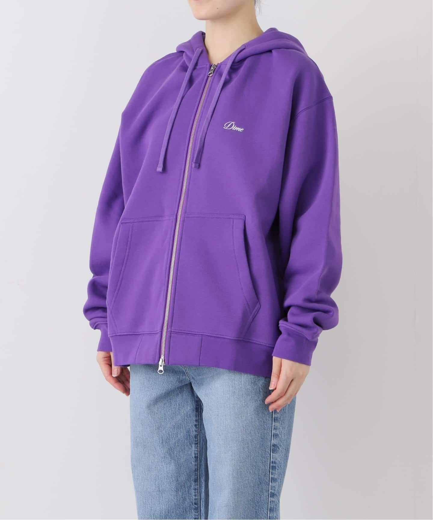 Dime REMASTERED 薄紫 パーカー Dime Classic Small Logo Hoodie / PLUM GRAY (ダイム パーカー