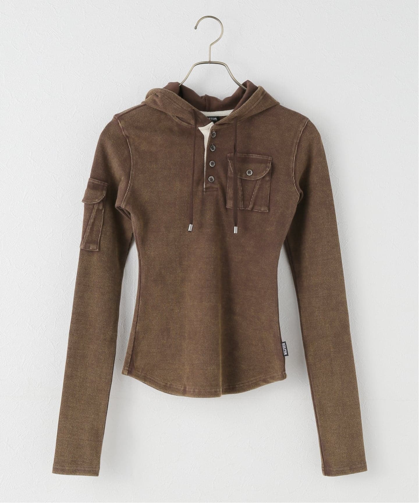 SCULPTOR/スカルプター】 Washed Pocket Hoodie SC25A215（Tシャツ