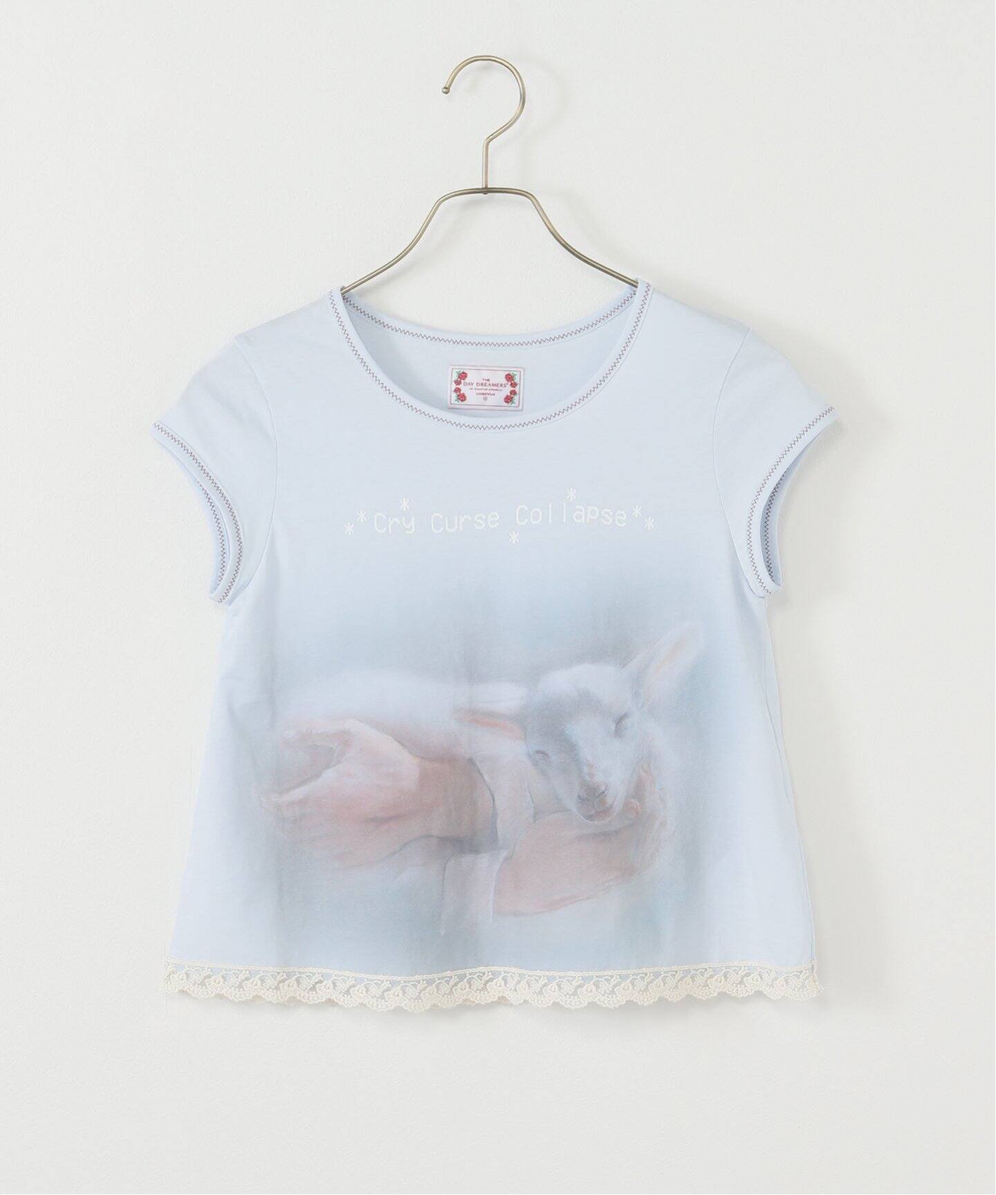 SCULPTOR/スカルプター】 Lace Crop Baby Tee SC25S257PKS（T