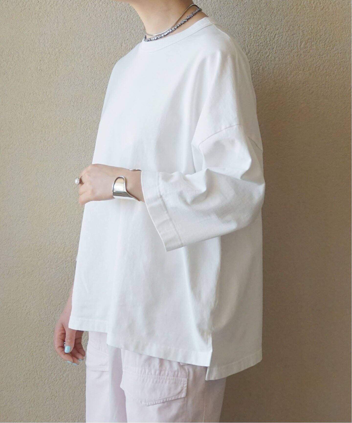 コンパクトジャージー クルーネック-Big-プルオーバー（Tシャツ