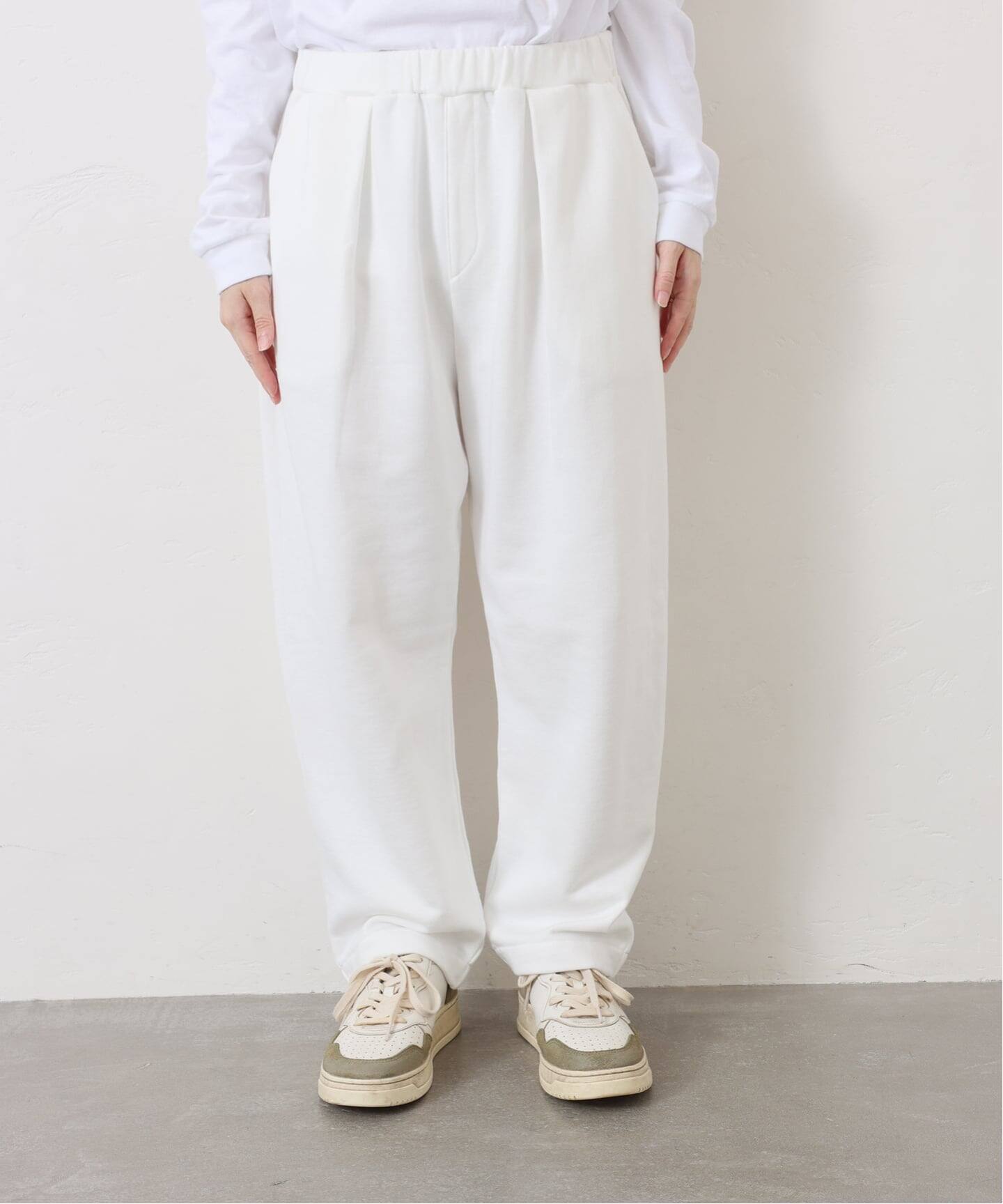 ジャーナルスタンダードリュクス カジュアル パンツ ホワイト Lサイズ 美品 ウラケ タックパンツ（スウェットパンツ）｜journal standard luxe