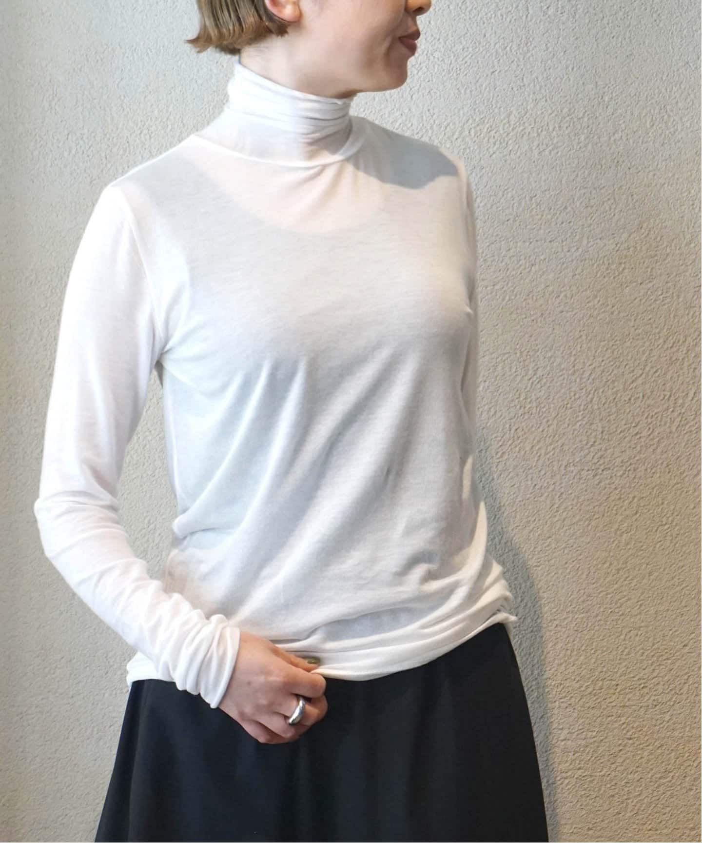 シアージャージ タートルネックプルオーバー（Tシャツ