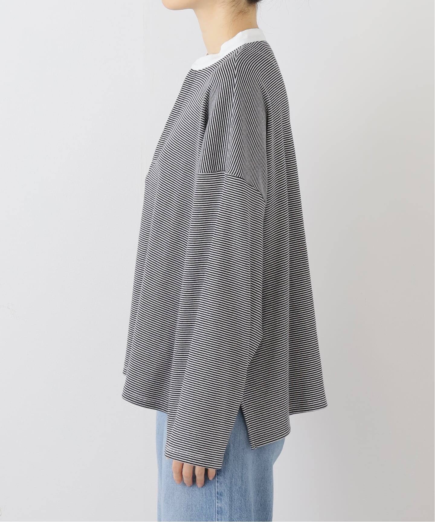 テレコボーダー ヘンリーネックプルオーバー（Tシャツ／カットソー