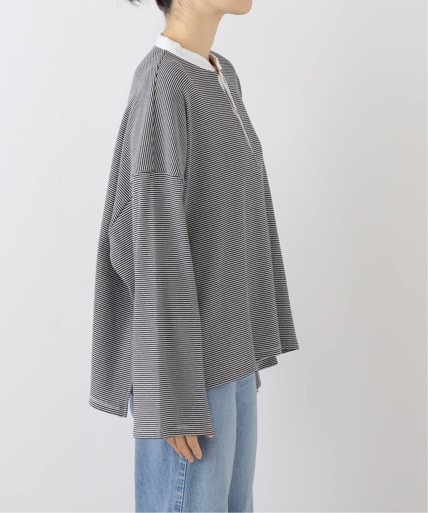 テレコボーダー ヘンリーネックプルオーバー（Tシャツ