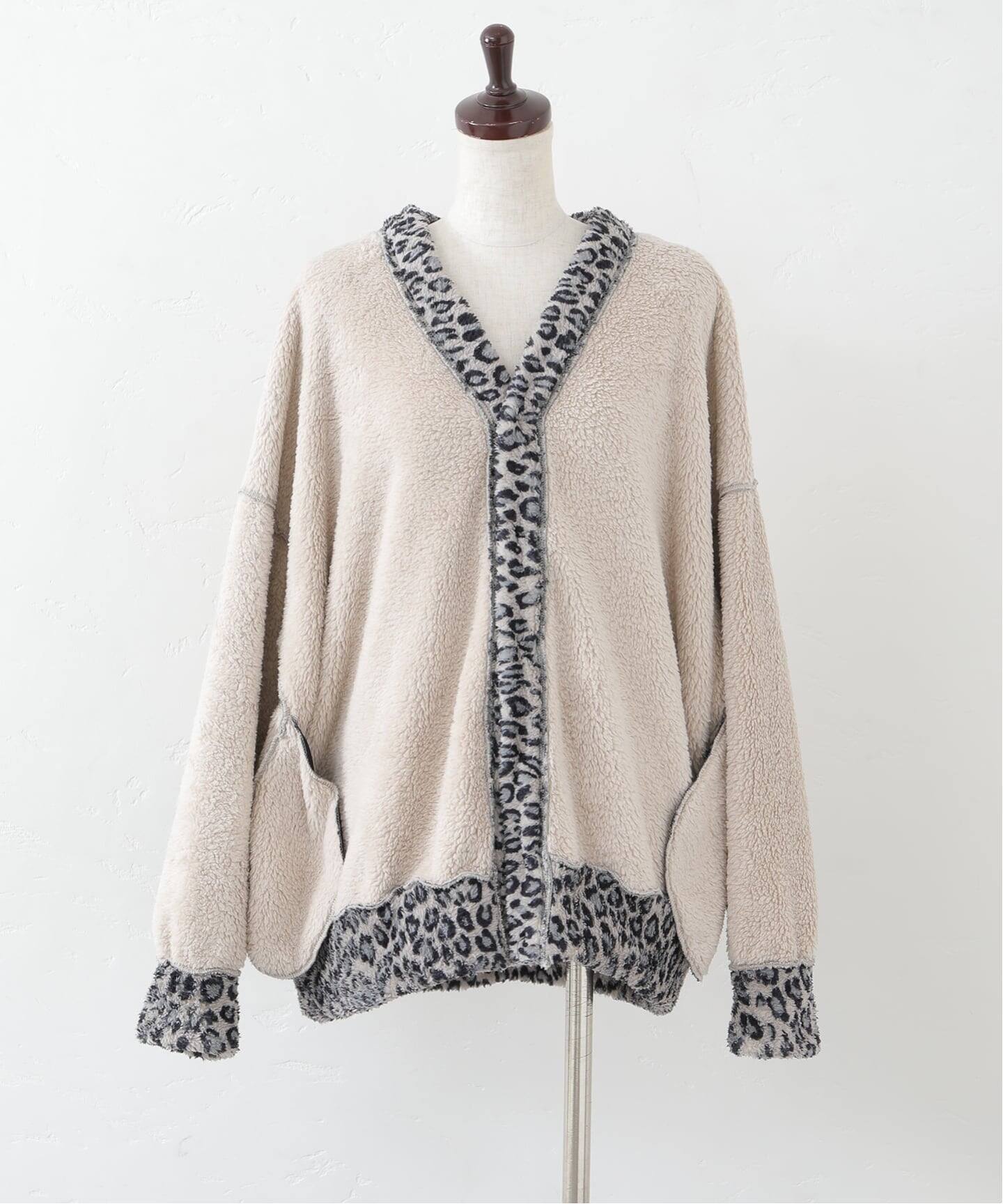 ファーフリース Vネックカーディガン（カーディガン）｜journal