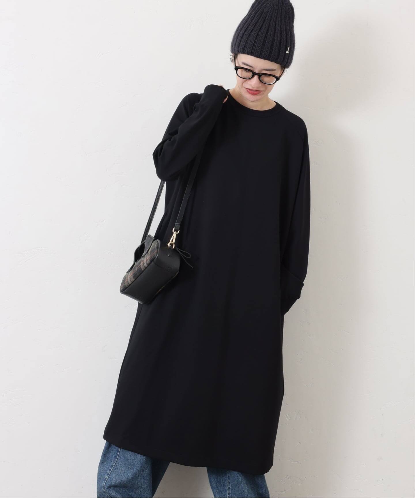 追加》ポンチ クルーネックワンピース（ワンピース）｜journal