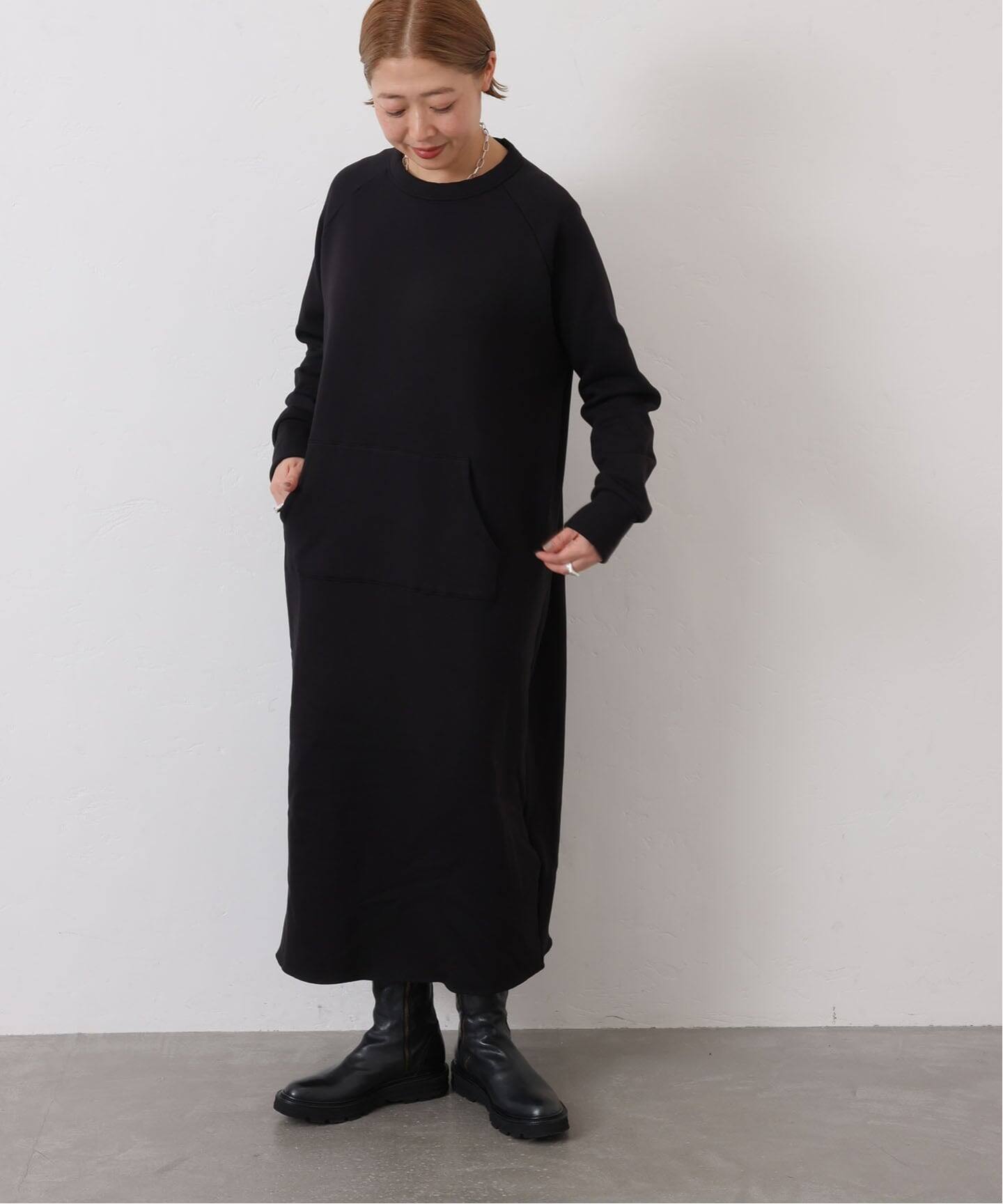 美品 ジャーナルスタンダード ラックス ボンバーワンピース BK 予約》ボンバーワンピース（ワンピース）｜journal standard luxe