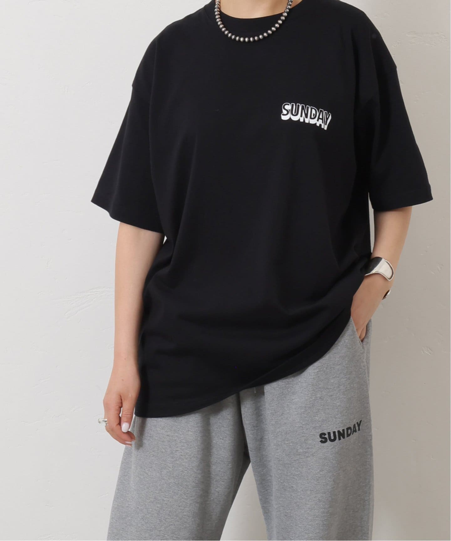 SUNDAYサイドプリントT（Tシャツ／カットソー）｜journal