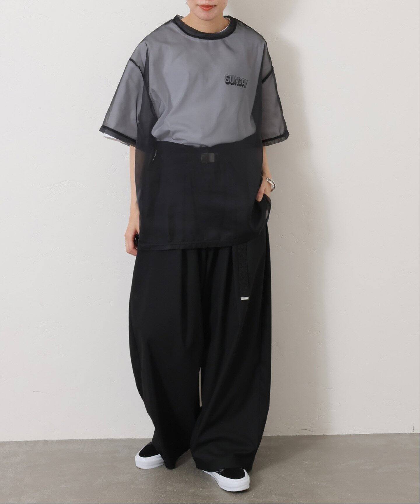 journal standard luxe SUNDAY Sheer Tシャツ SUNDAY Sheer Tシャツ（Tシャツ／カットソー）｜journal