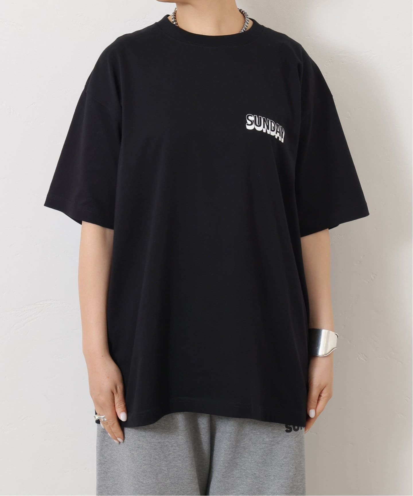 格安saleスタ SUNDAYサイドプリントT（Tシャツ／カットソー）｜journal トップス