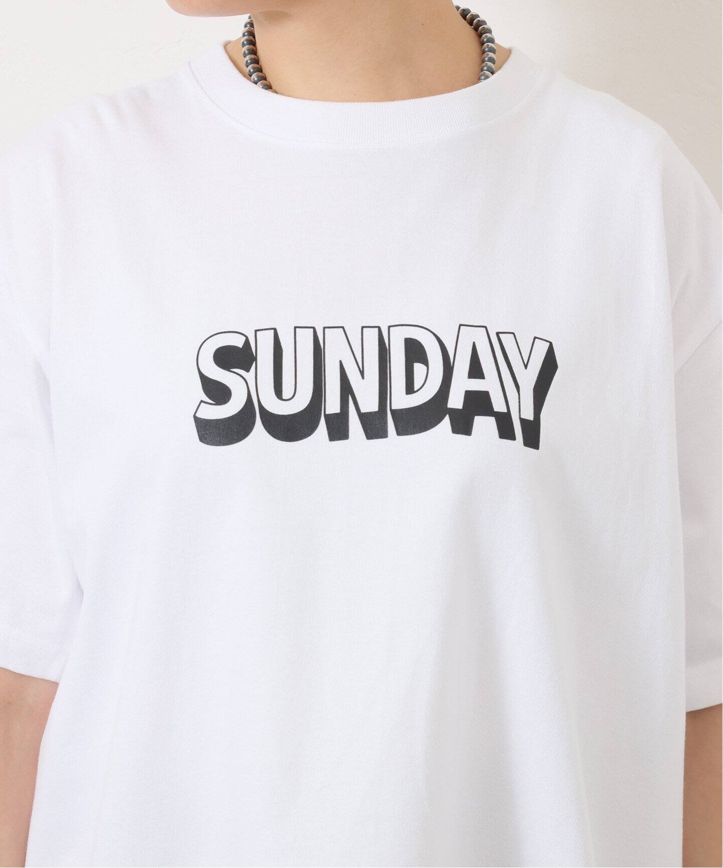 journal standard luxe SUNDAY プリントTシャツ SUNDAY プリントT（Tシャツ／カットソー）｜journal standard