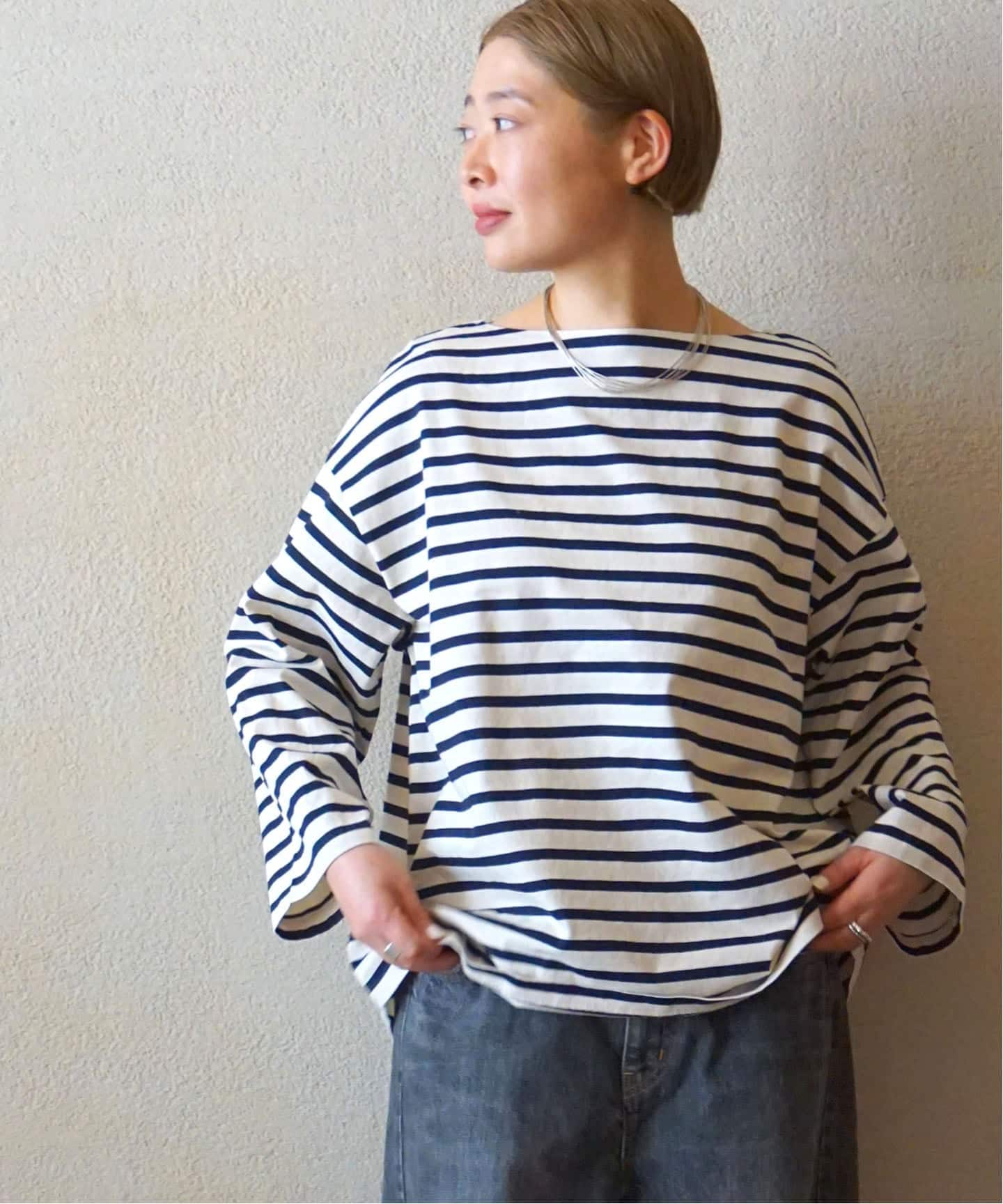 ボーダー ボートネックプル（Tシャツ／カットソー）｜journal standard