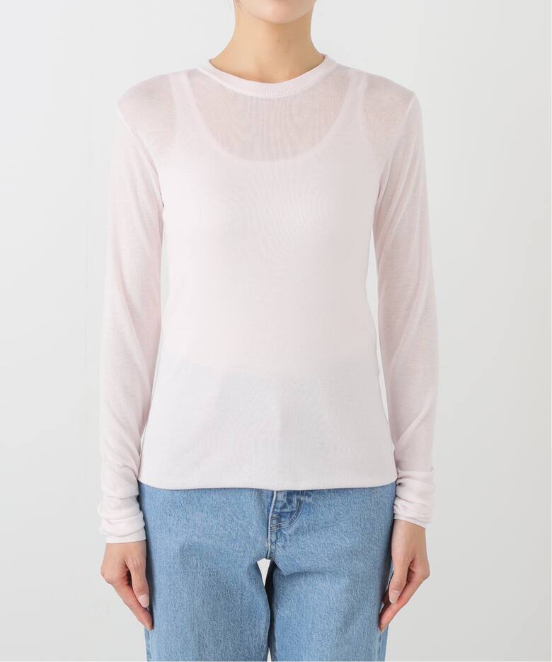 ATON】TENCEL SILK CIRCULER RIB CREWTANK（Tシャツ／カットソー 