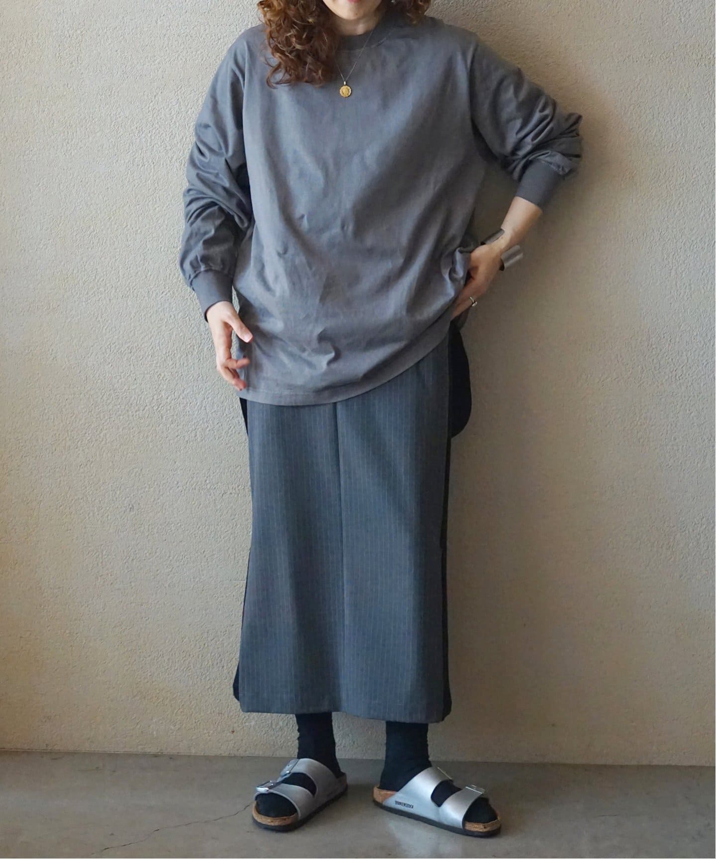 yonetomi 】NEW BASIC GARMENT DYED T-SHIRT(（Tシャツ