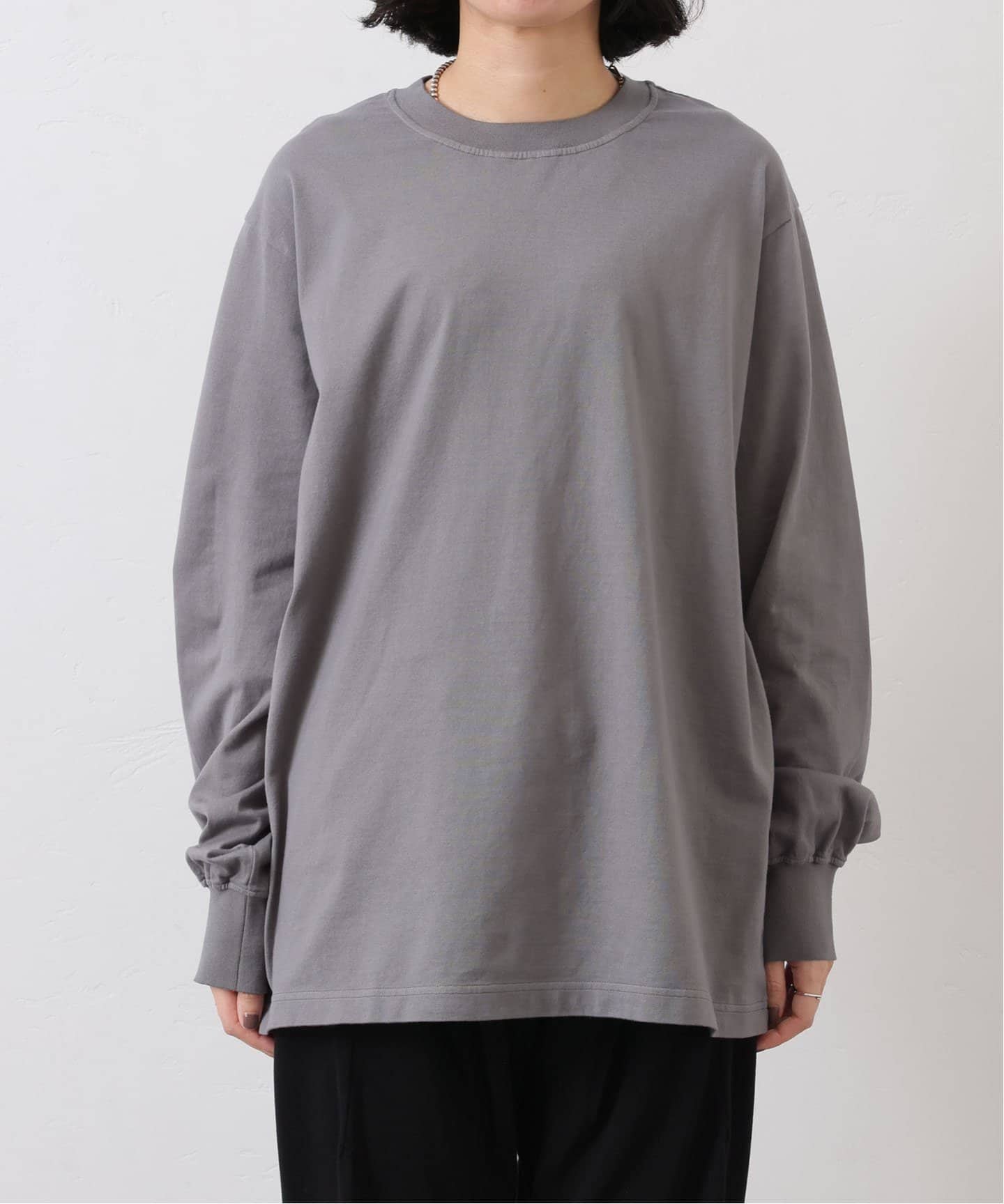yonetomi 】NEW BASIC GARMENT DYED T-SHIRT(（Tシャツ／カットソー