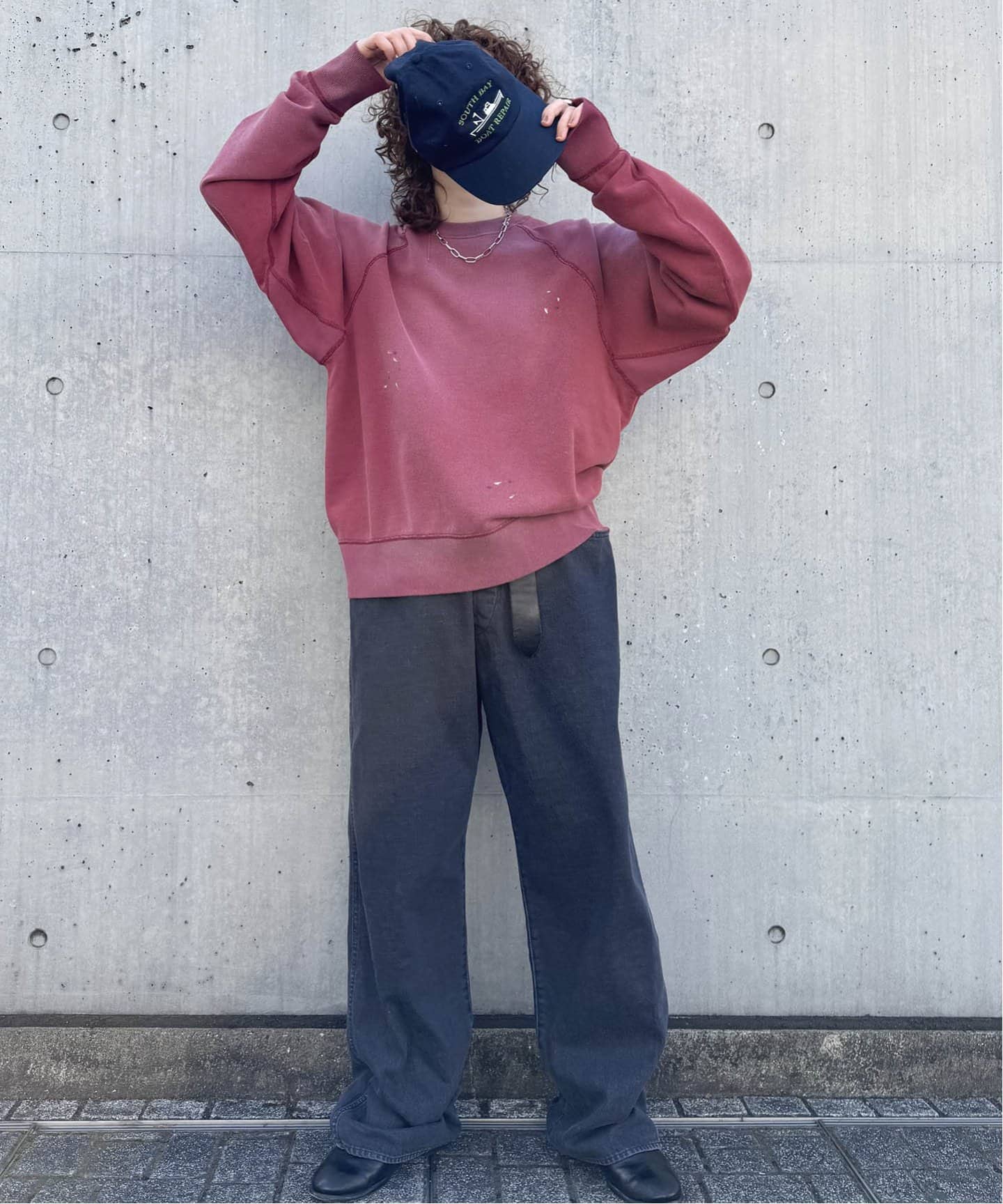 chimala】 for luxe PAINT SWEAT CREW TOP（スウェット