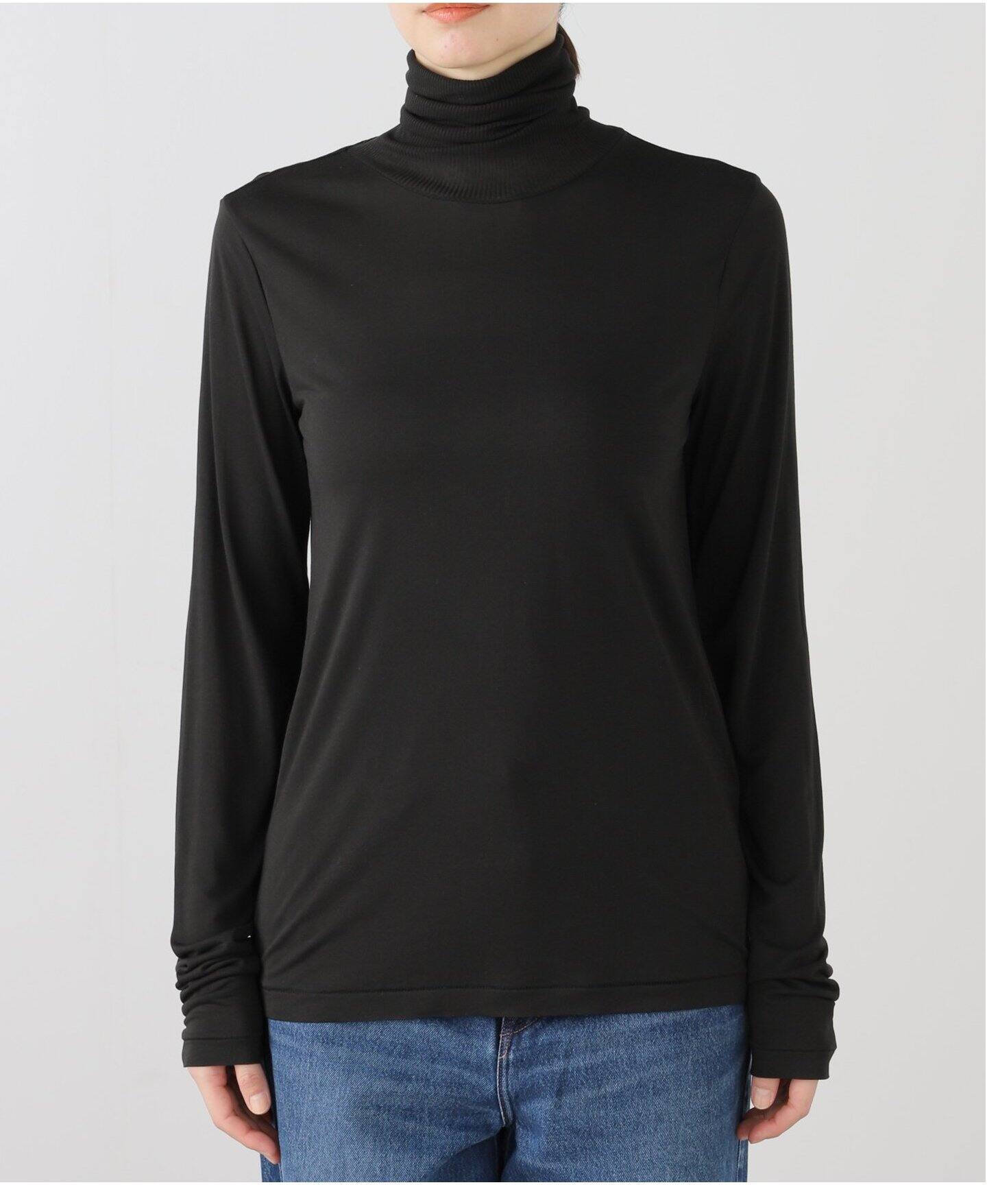 ATON/エイトン】MODAL SILK JERSEY TURTLENECK（Tシャツ／カットソー 