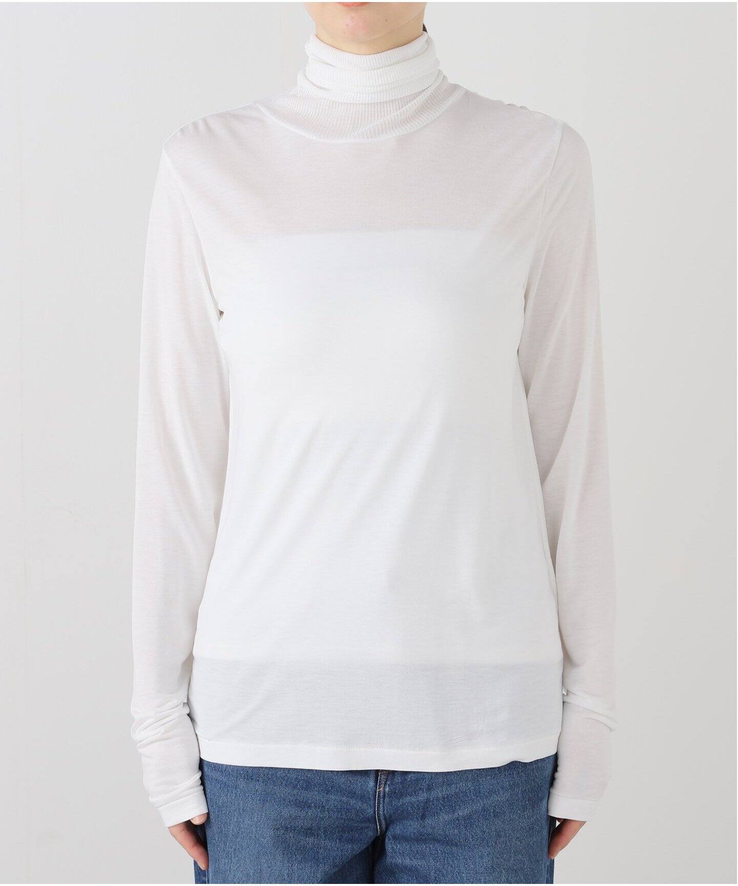 ATON/エイトン】MODAL SILK JERSEY TURTLENECK（Tシャツ／カットソー 