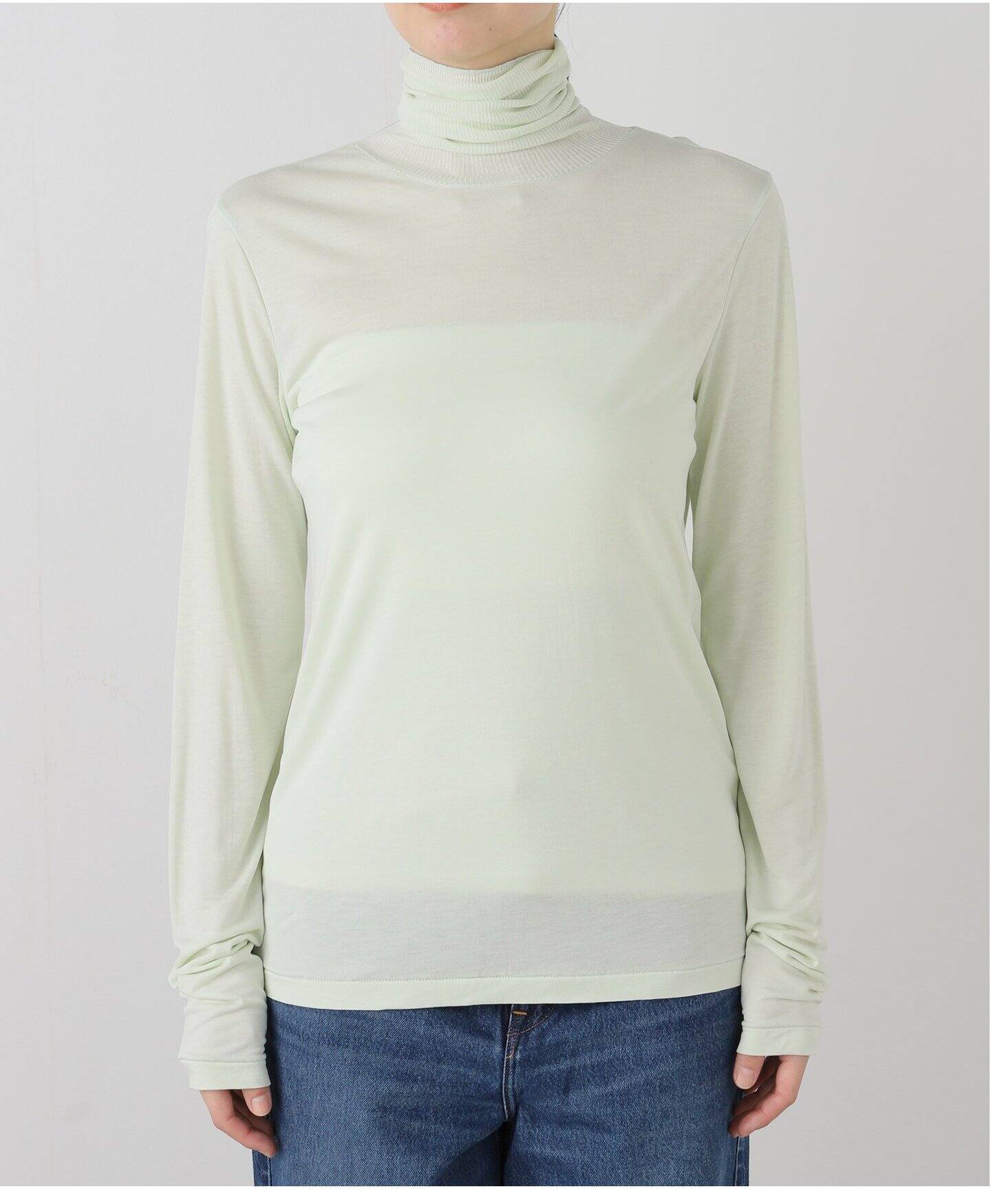 ATON/エイトン】MODAL SILK JERSEY TURTLENECK（Tシャツ／カットソー 