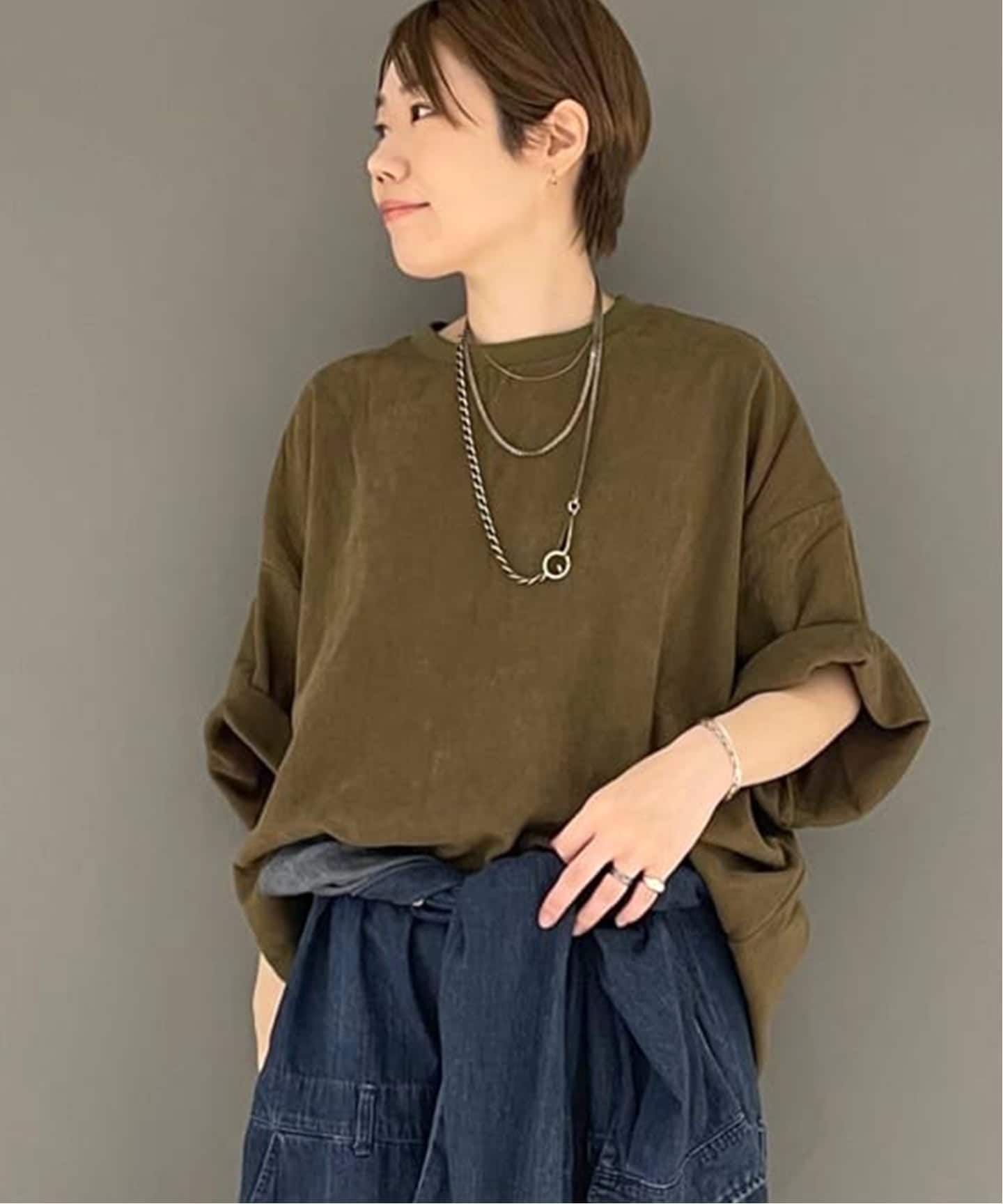 【THING FABRICS】 Loose T-Shirt (1mm Pile)