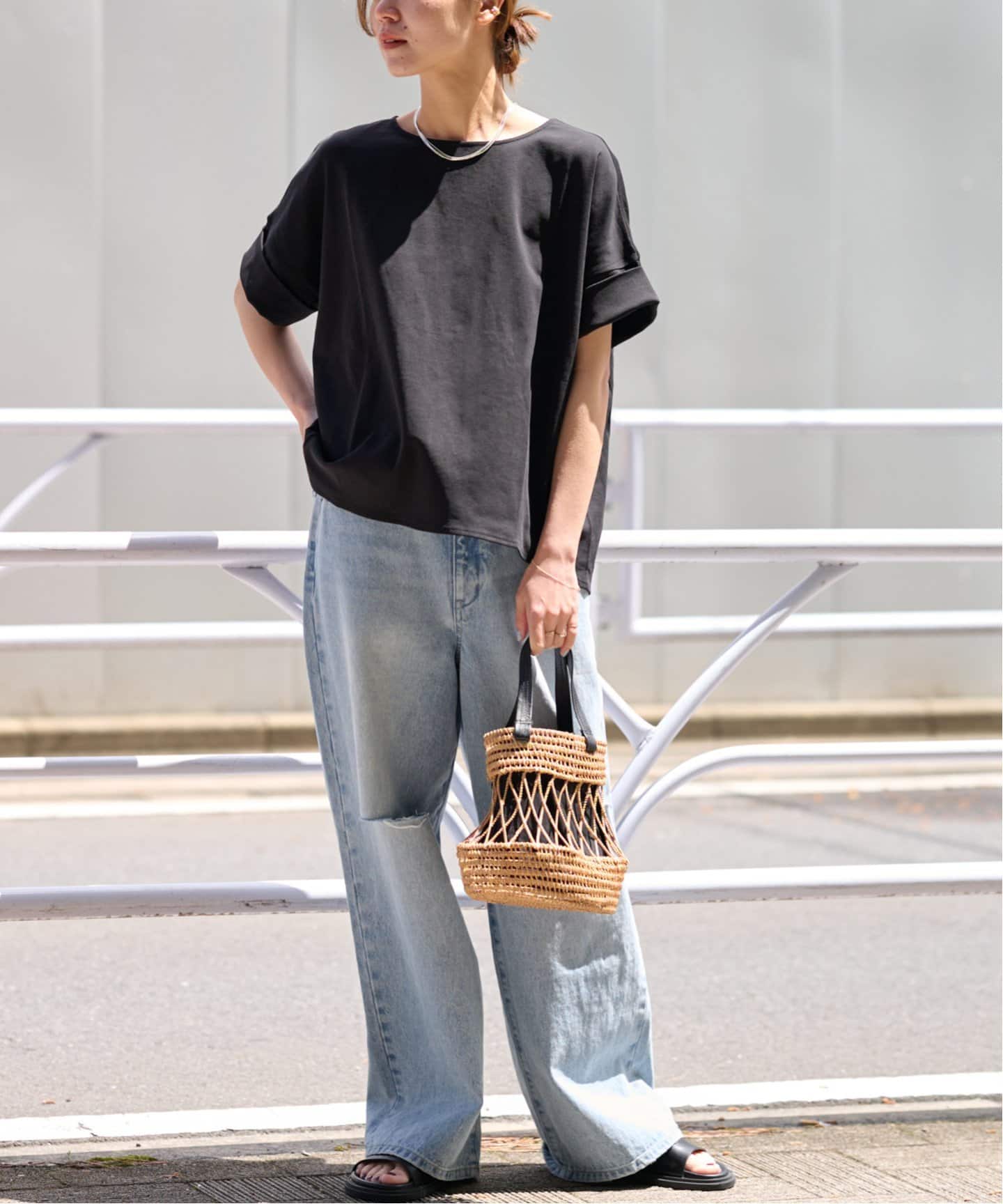 JOURNAL STANDARD relume - ポニョ２点合計ジャーナルスタンダードレリュームADDICTポンチクルー 追加2》ADDICTポンチクルーネックタックプルオーバー（Tシャツ