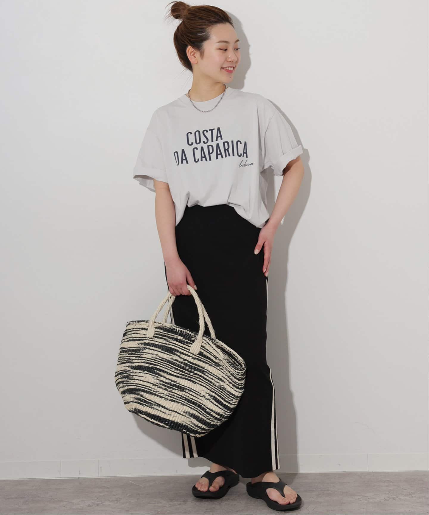 JOURNAL STANDARD relume◆Tシャツ/FREE/コットン/BLK/24070462604030 JOURNAL STANDARD relume T-shirt FREE cotton BLK