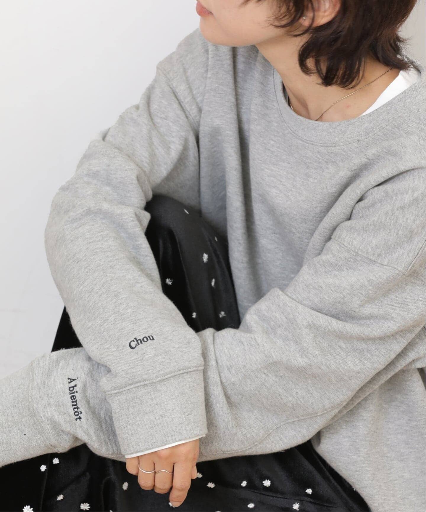 追加2》［ 2枚セット］3WAY刺繍レイヤードスウェット（スウェット