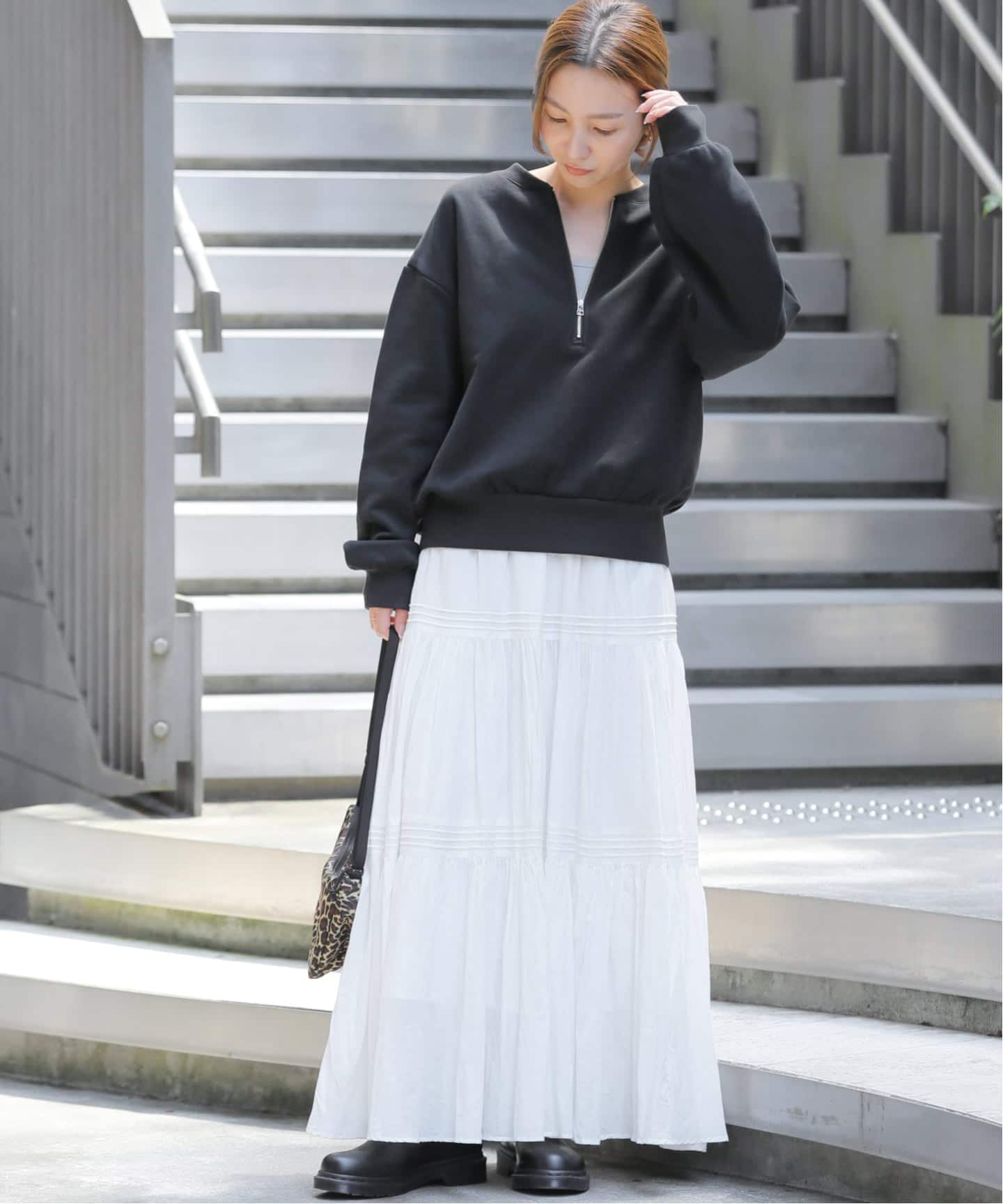 WEB限定》ハーフジップノーカラースウェット（スウェット）｜JOURNAL