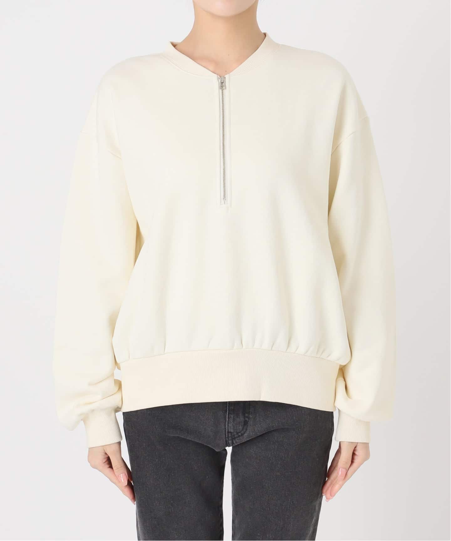WEB限定》ハーフジップノーカラースウェット（スウェット）｜JOURNAL