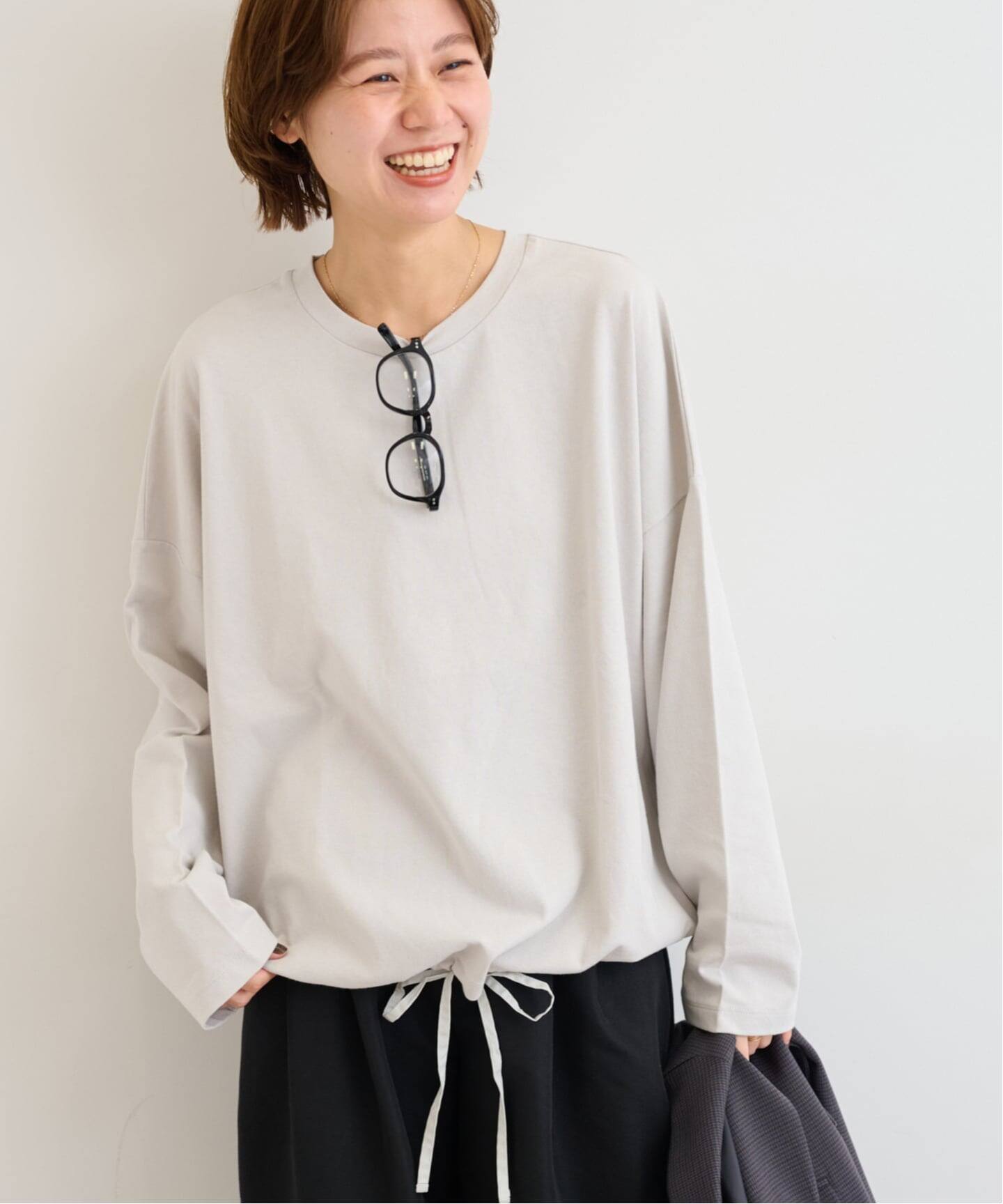 追加2 / 新色》ギャザーヘムロングスリーブ（Tシャツ／カットソー