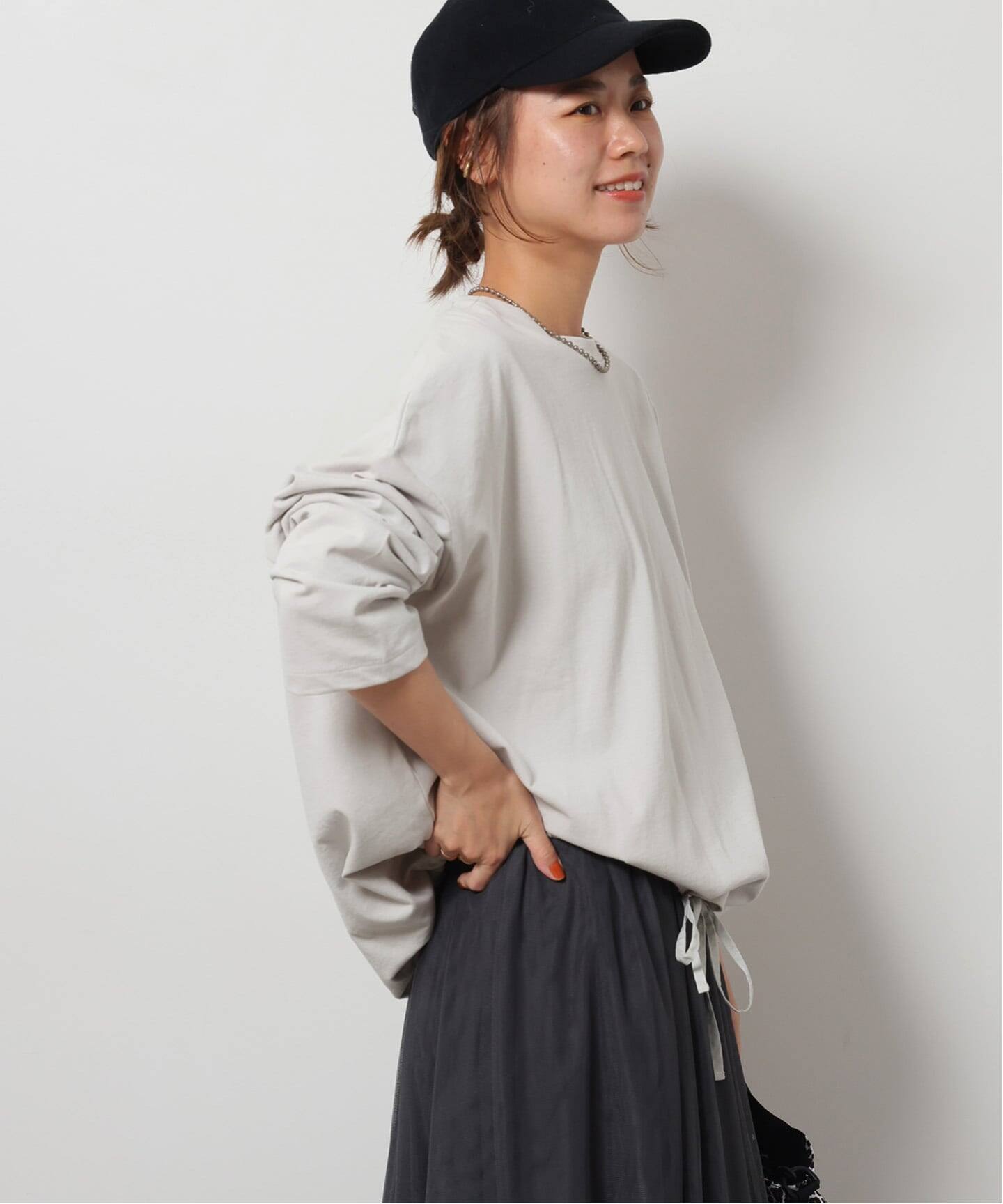 追加2 / 新色》ギャザーヘムロングスリーブ（Tシャツ／カットソー