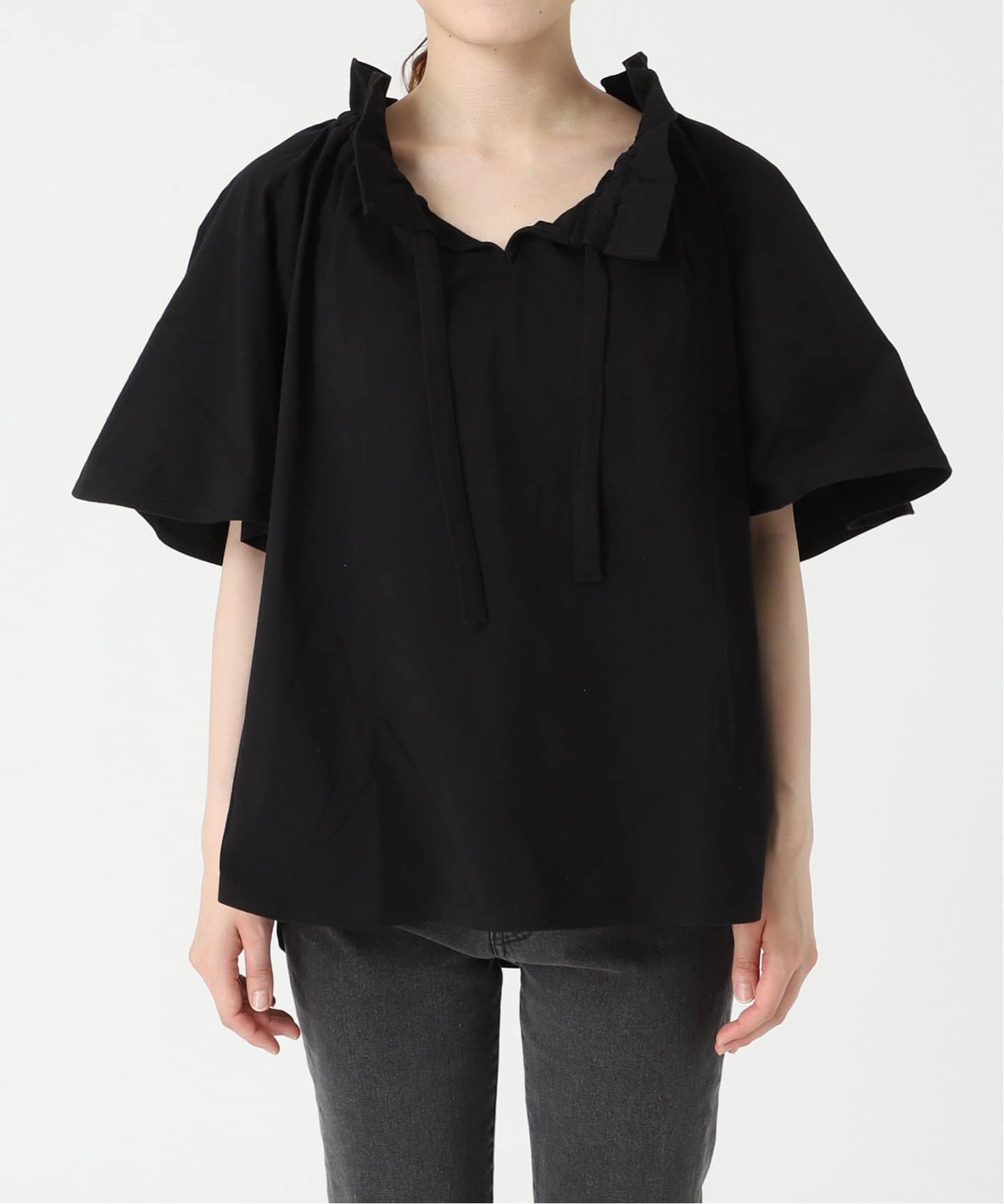 WEB限定追加2》フリルリボンTシャツ（Tシャツ／カットソー