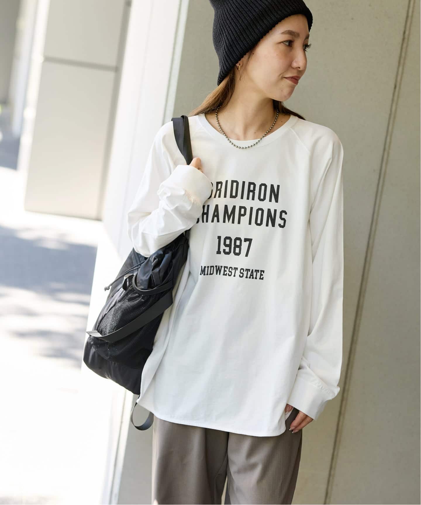 ラグランスリーブカレッジロングスリーブTEE（Tシャツ／カットソー