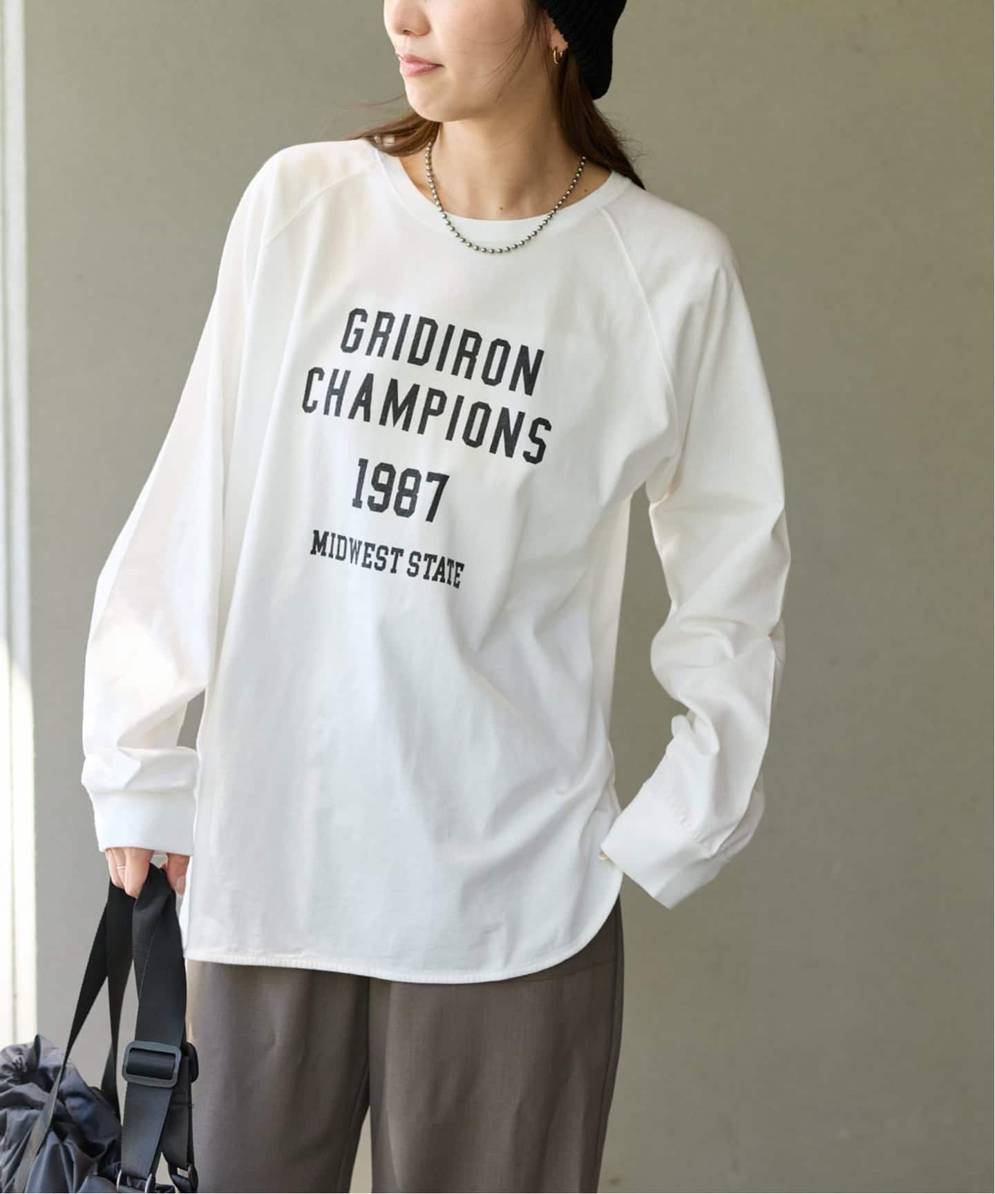 追加2》ラグランスリーブカレッジロングスリーブTEE（Tシャツ