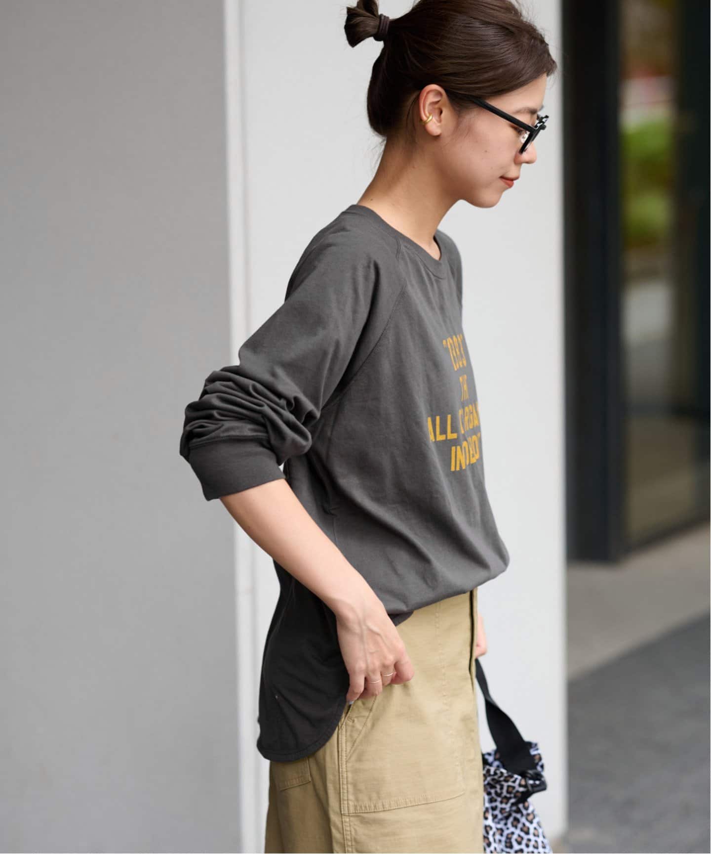 ジャーナルスタンダードレリューム新品ラグランスリーブカレッジロングスリーブTEE ラグランスリーブカレッジロングスリーブTEE（Tシャツ