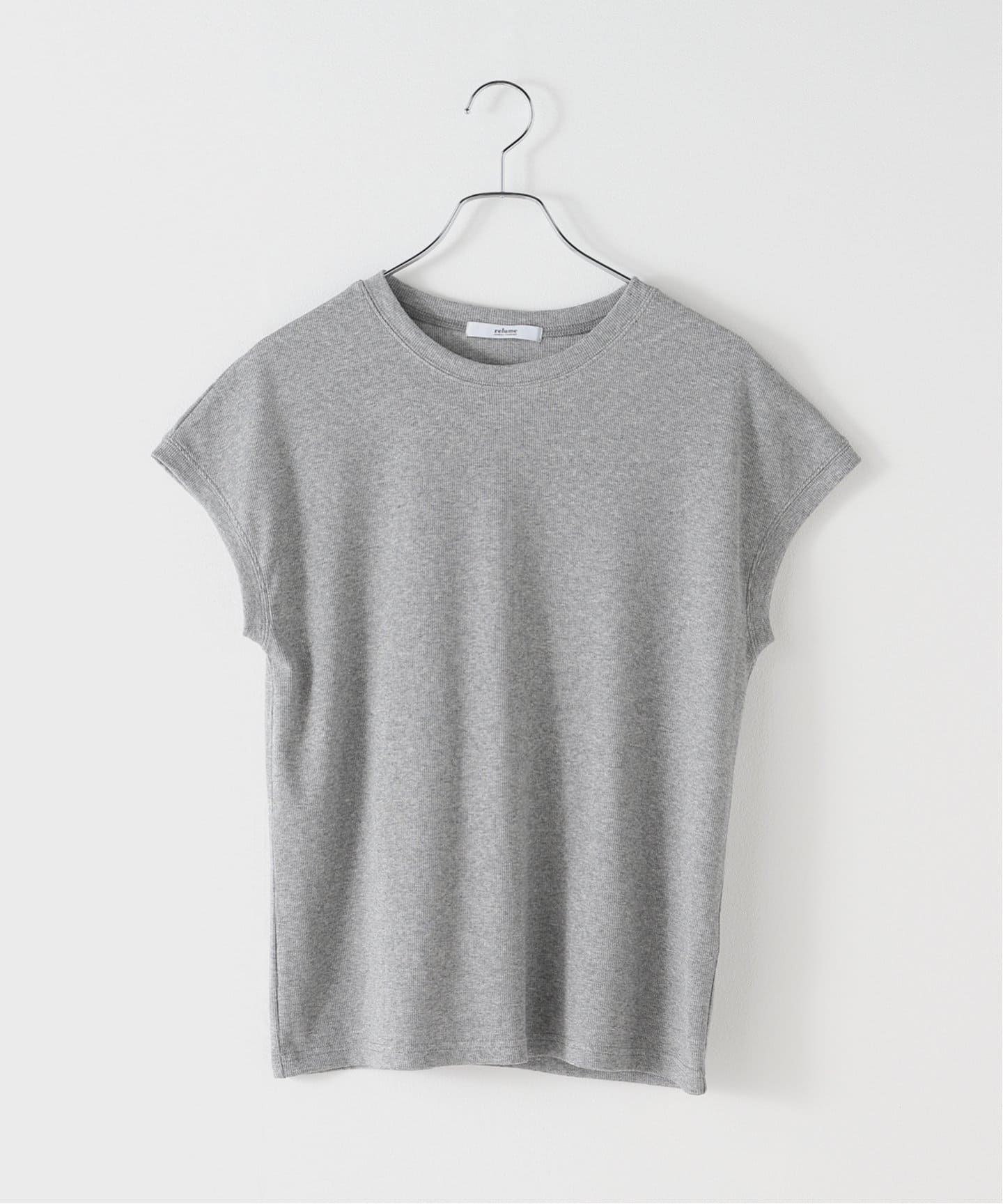 JOURNAL STANDARD relume フレンチスリーブ リブTシャツ白 ジャーナルスタンダード レリューム JOURNAL STANDARD relume