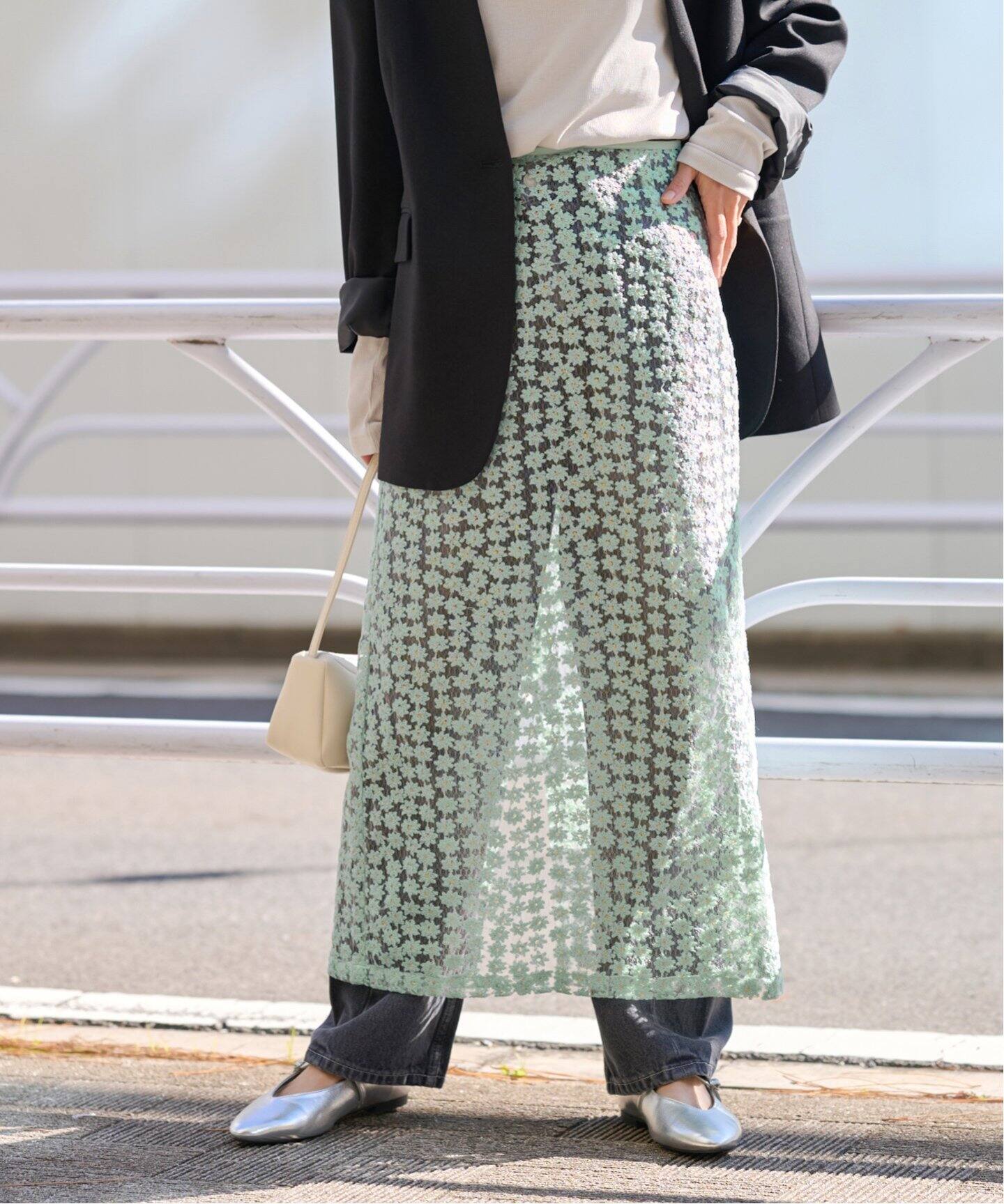 フラワーレースナロースカート（ロング・マキシ丈スカート）｜JOURNAL  