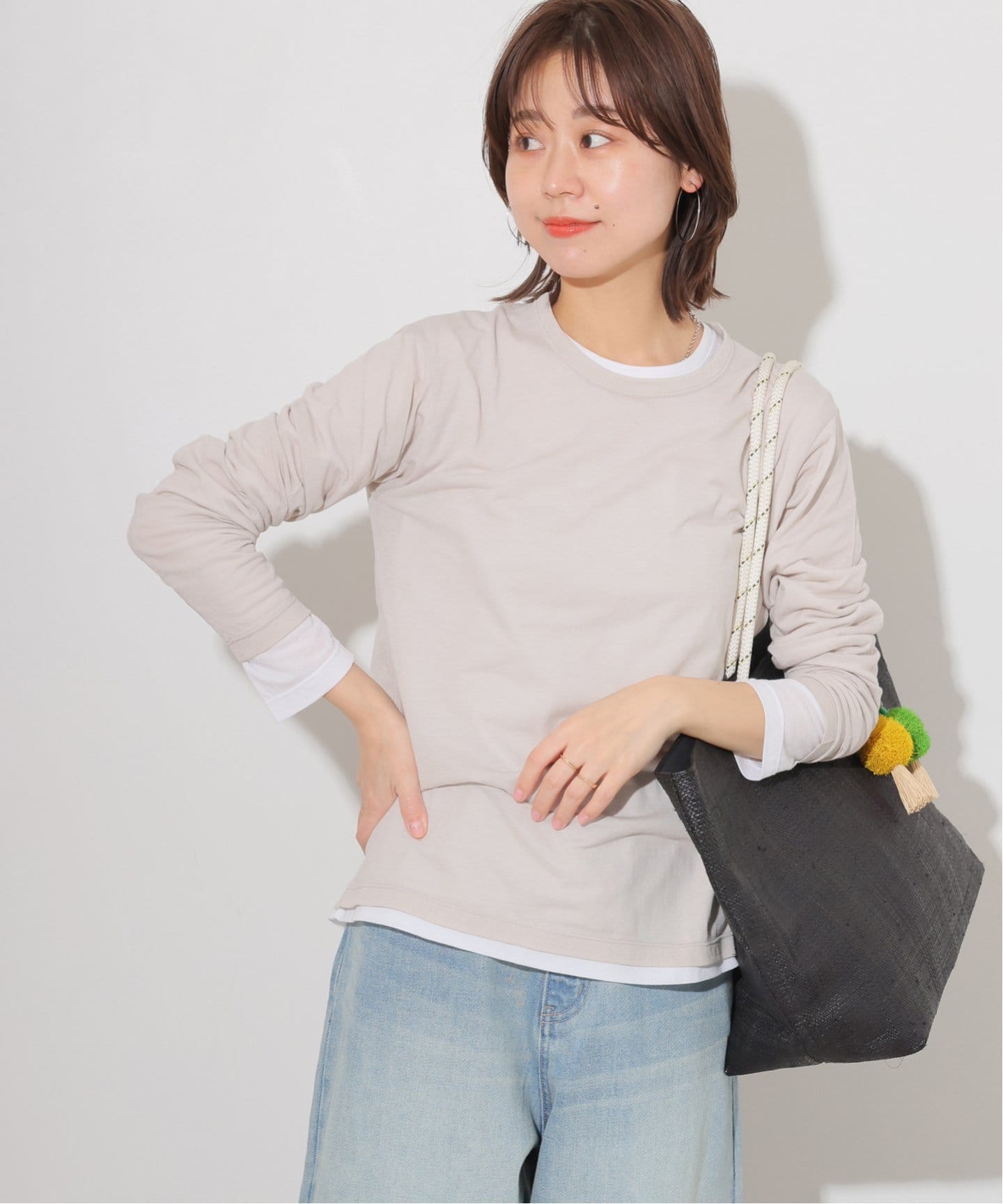tシャツ 「追加2」シアークルーネックロングTシャツ レディース JOURNAL STANDARD｜《追加2》クルーネックシアーロングTシャツ