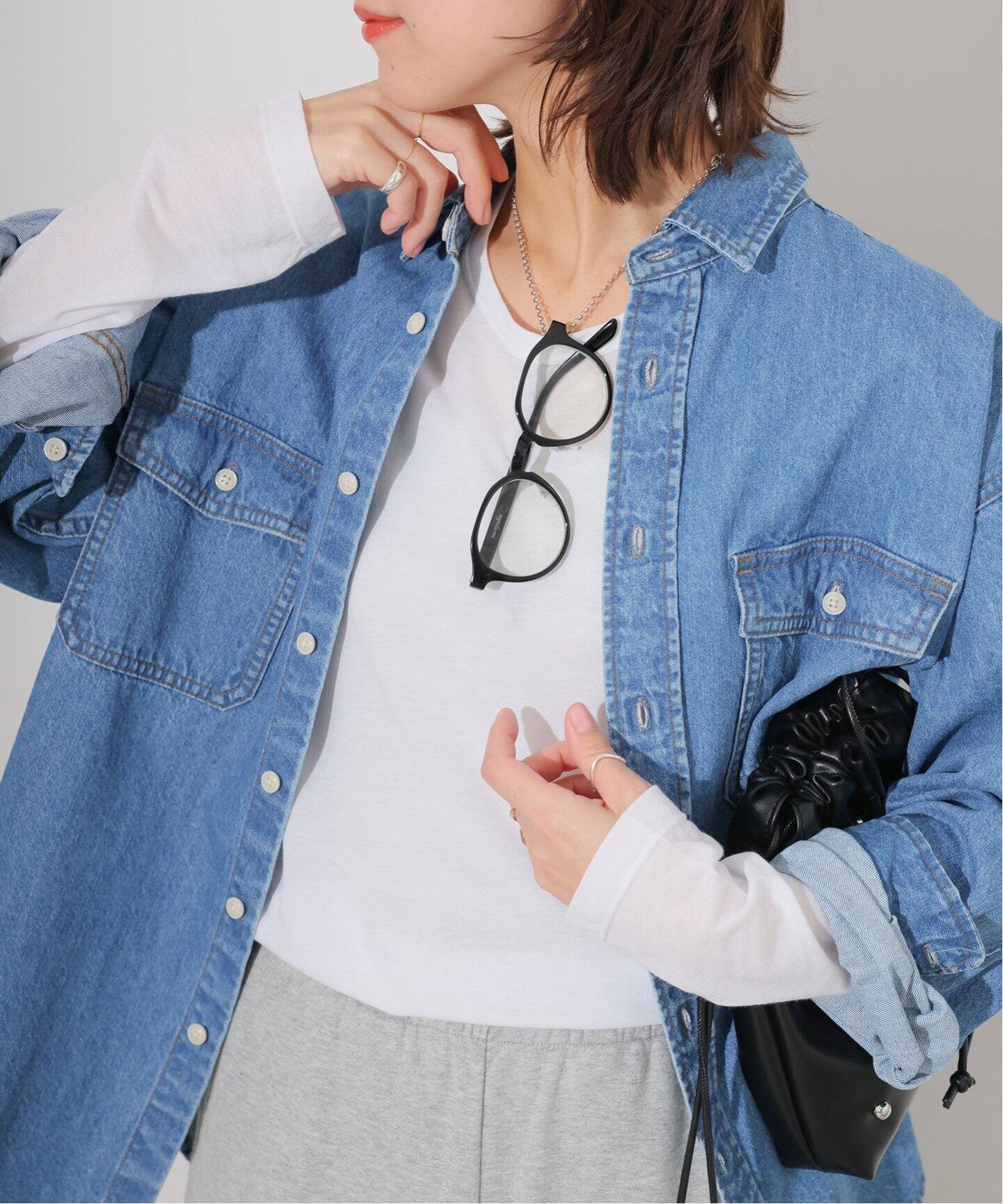 追加2》シアークルーネックロングTシャツ（Tシャツ／カットソー