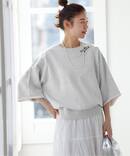 刺繍ロゴハーフスリーブスウェット