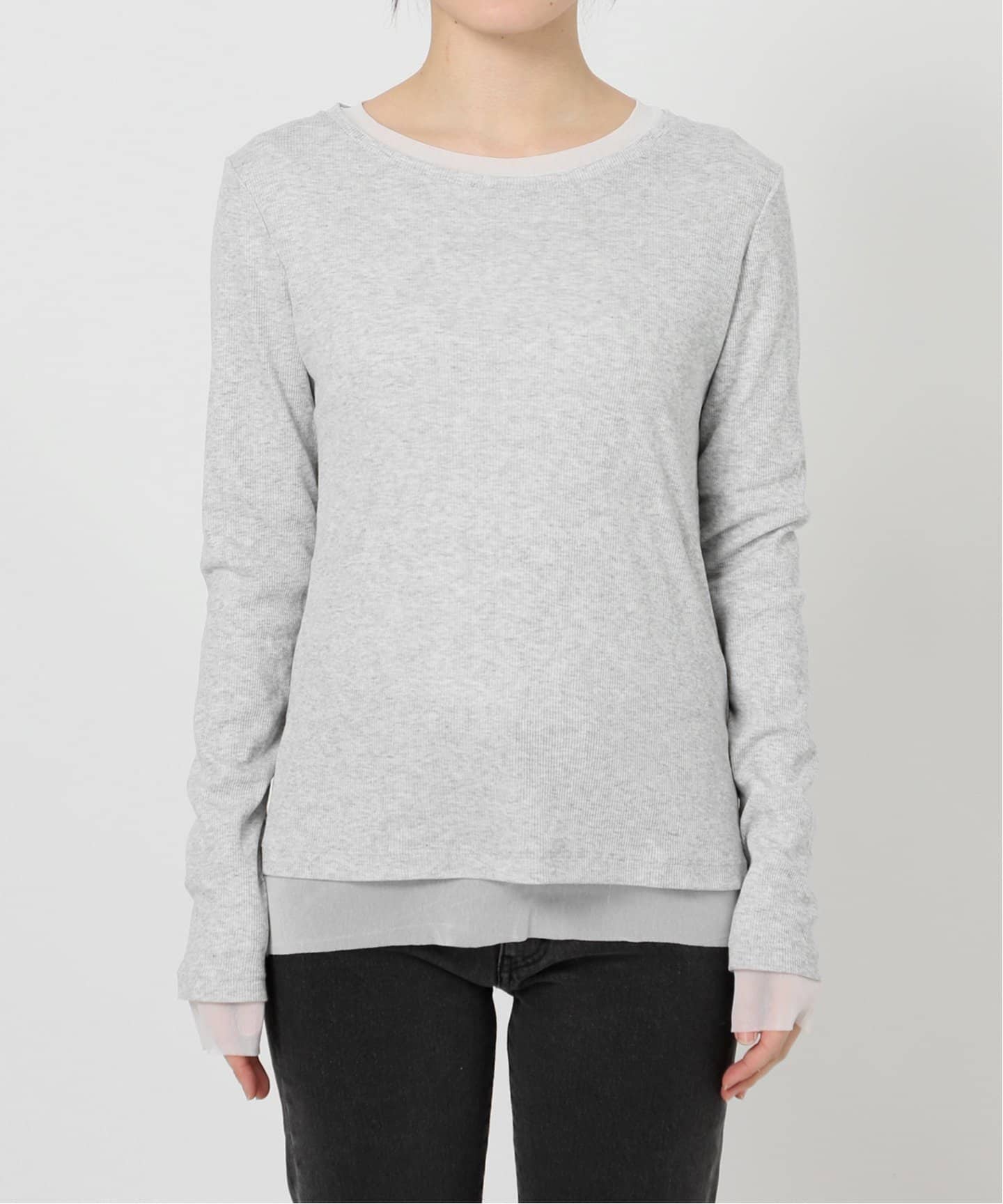 新品　ジャーナルスタンダード relume 3wayチュールレイヤードT ブルー 追加/2枚セット》3WAYチュールレイヤードTシャツ（Tシャツ