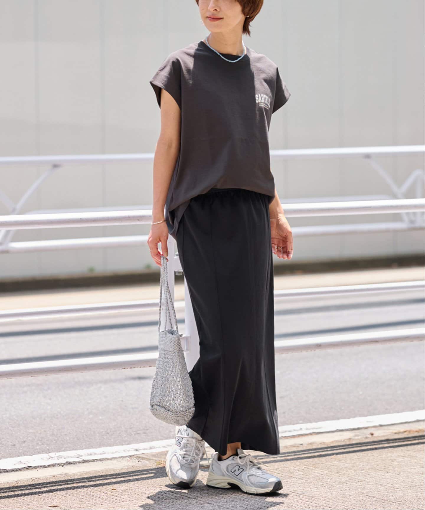 ストレッチポンチIラインスカート（ロング・マキシ丈スカート