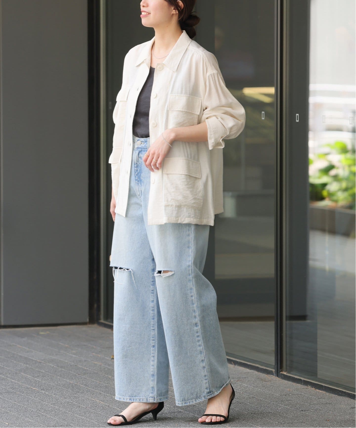 トップス JOURNAL STANDARD relume TORRAZZO DONNAL ラフィーコットンアメスリタンクトップ（タンクトップ