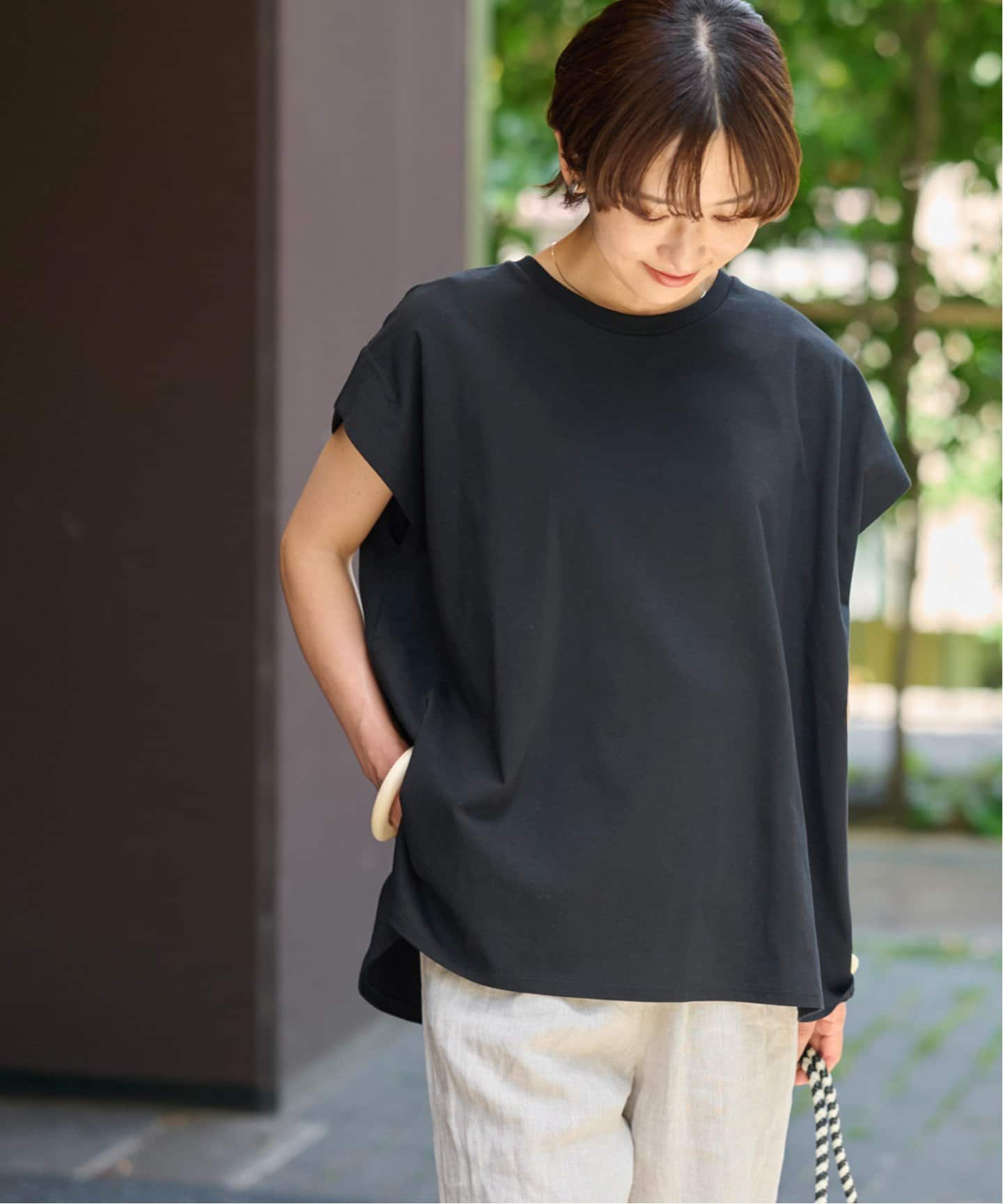 【S・Mサイズ】衿タックプルオーバーTシャツ UNTITLED tシャツ 「コットン100／8色展開」肩タックプル