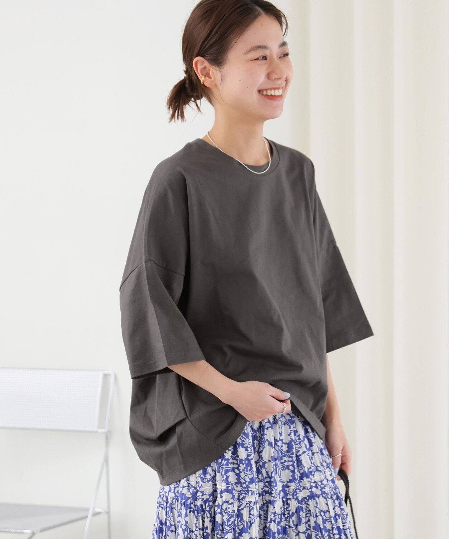 追加》タックコクーンプルオーバー（Tシャツ／カットソー